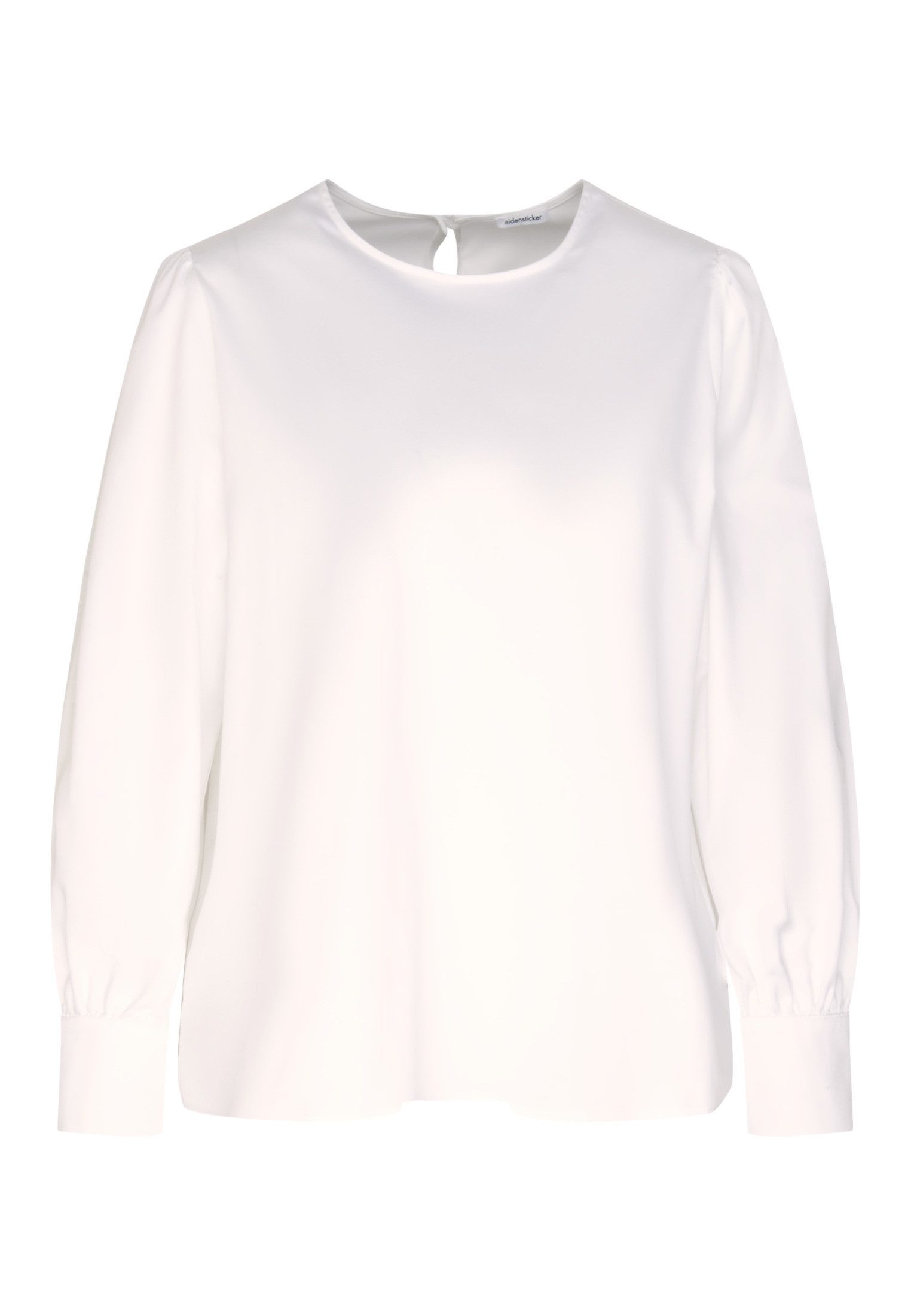 seidensticker Shirtbluse Schwarze Rose Langarm Rundhals Uni