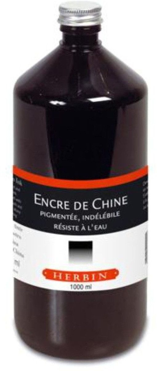 Maltuch Zeichentusche 1000 ml schwarz (6 Stück)