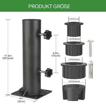 Amissz Schirmständer Schirmstangen-Ständerrohr-Set,Schirmständer-Rohrhalter