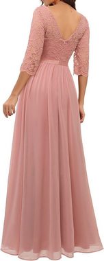 KIKI Abendkleid Maxi-Abendkleider – Brautjungfernkleider mit V-Ausschnitt – Kleid
