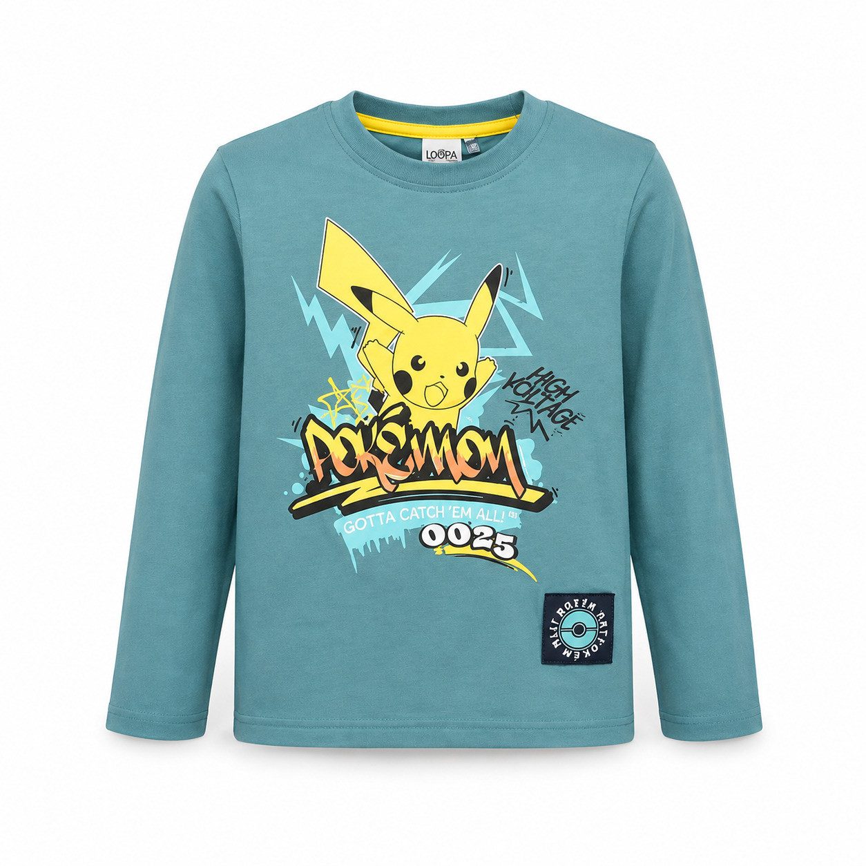 POKÉMON Langarmshirt Pokemon Pikachu and Friends Kinder langarm T-Shirt Shirt Gr. 104 bis 140, 100% Baumwolle
