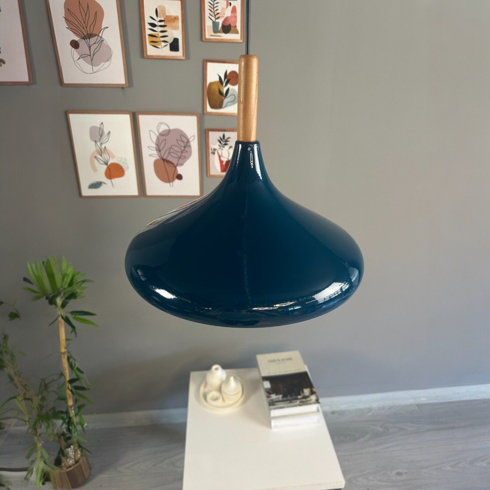 Bamyum Pendelleuchte Bamyum Pendelleuchte I Champion I Ø35 cm Holz-Metall E27 Moderne Lampe, ohne Leuchtmittel