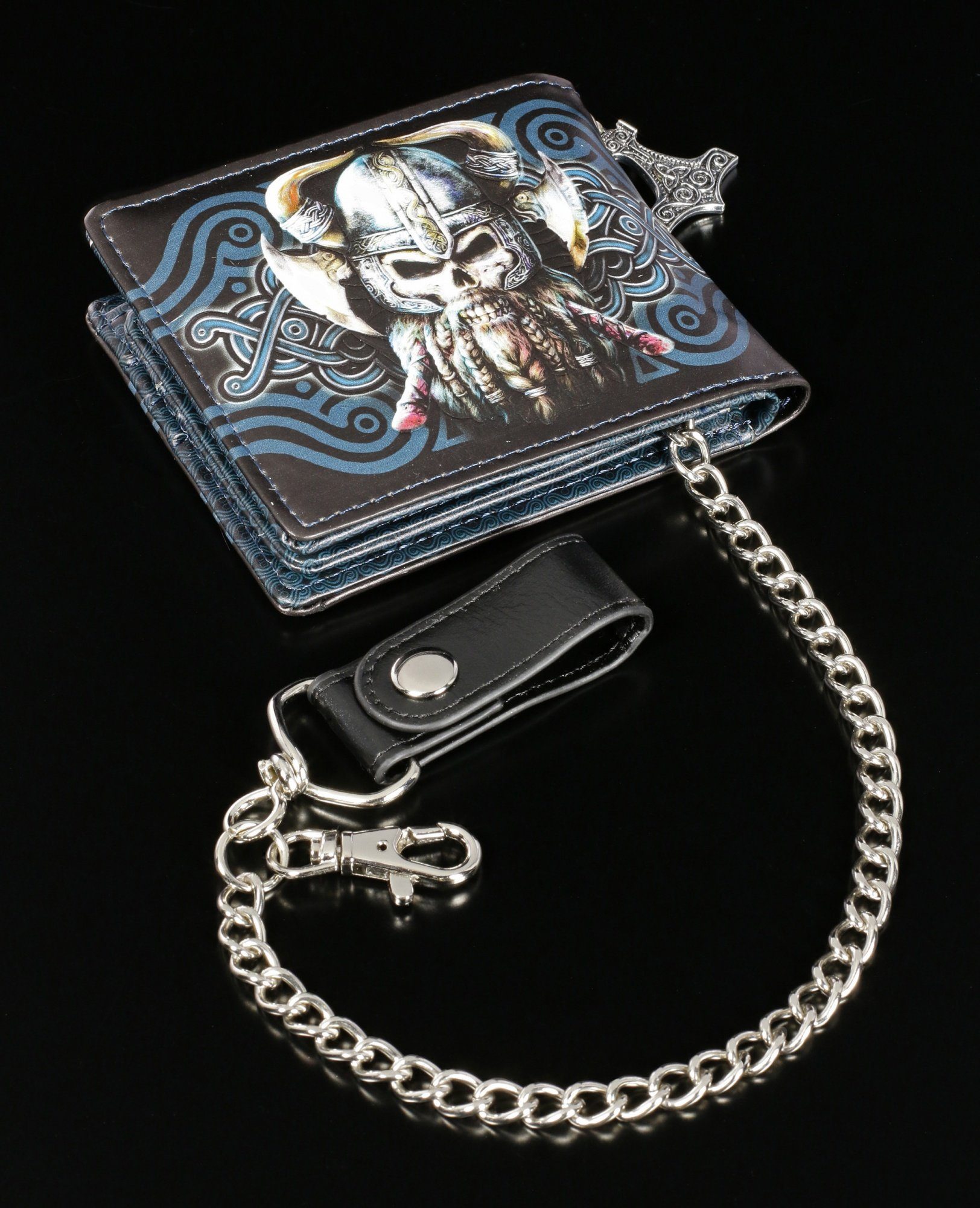 Figuren Shop GmbH Geldbörse Herren Geldbörse Wikinger mit Kette - Danegeld günstig online kaufen
