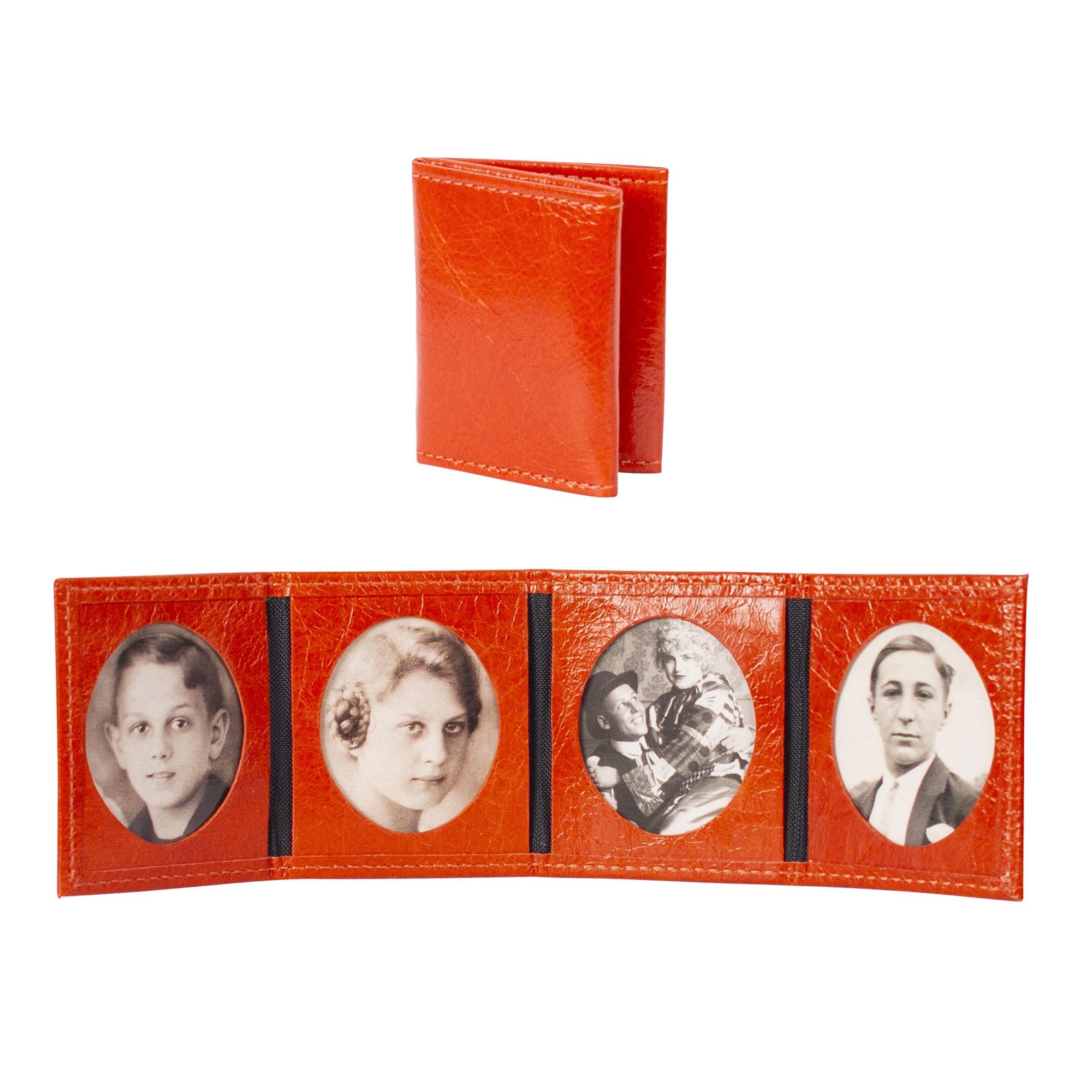 VOLKER LANG Einsteck-Fotoalbum PHOTO, PF1 - Hochwertiger Leder-Rahmen für Passfotos