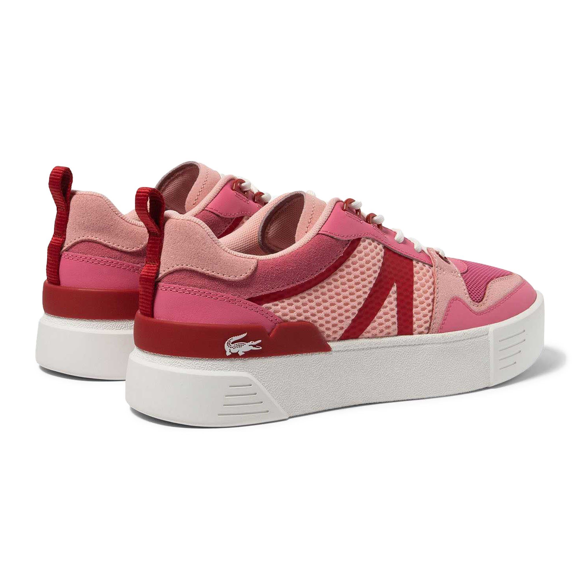 Sneaker Lacoste Pink/Rot HEEL Leder Turnschuhe, Damen POP, - Sneaker
