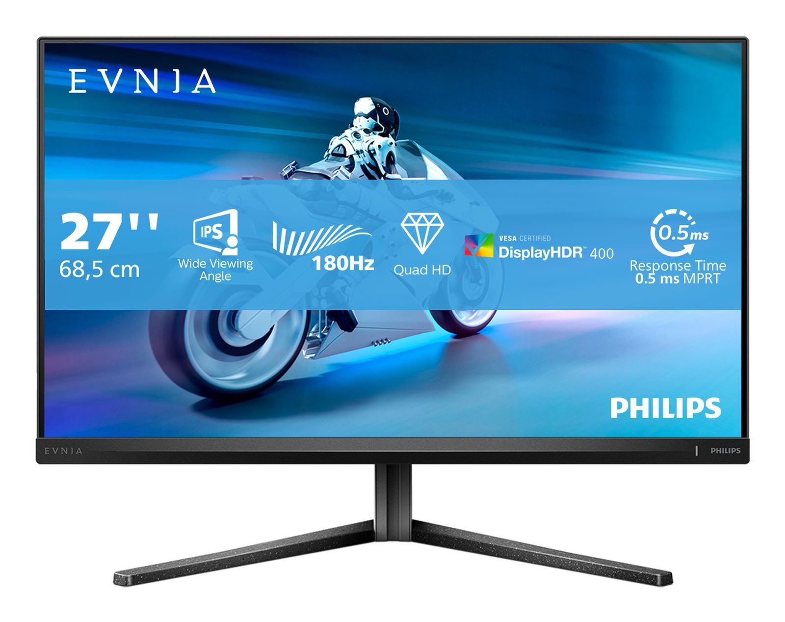 Philips 68,5cm (27,0) 27M2N5500 16:09 2xHDMI+DP IPS bl/gr retail TFT-Monitor (2560 x 1440 px, Quad HD, 1 ms Reaktionszeit, 170 Hz, Nano IPS, Adaptive-Sync, HDCP, HDR, Pivot, Höhenverstellbar)