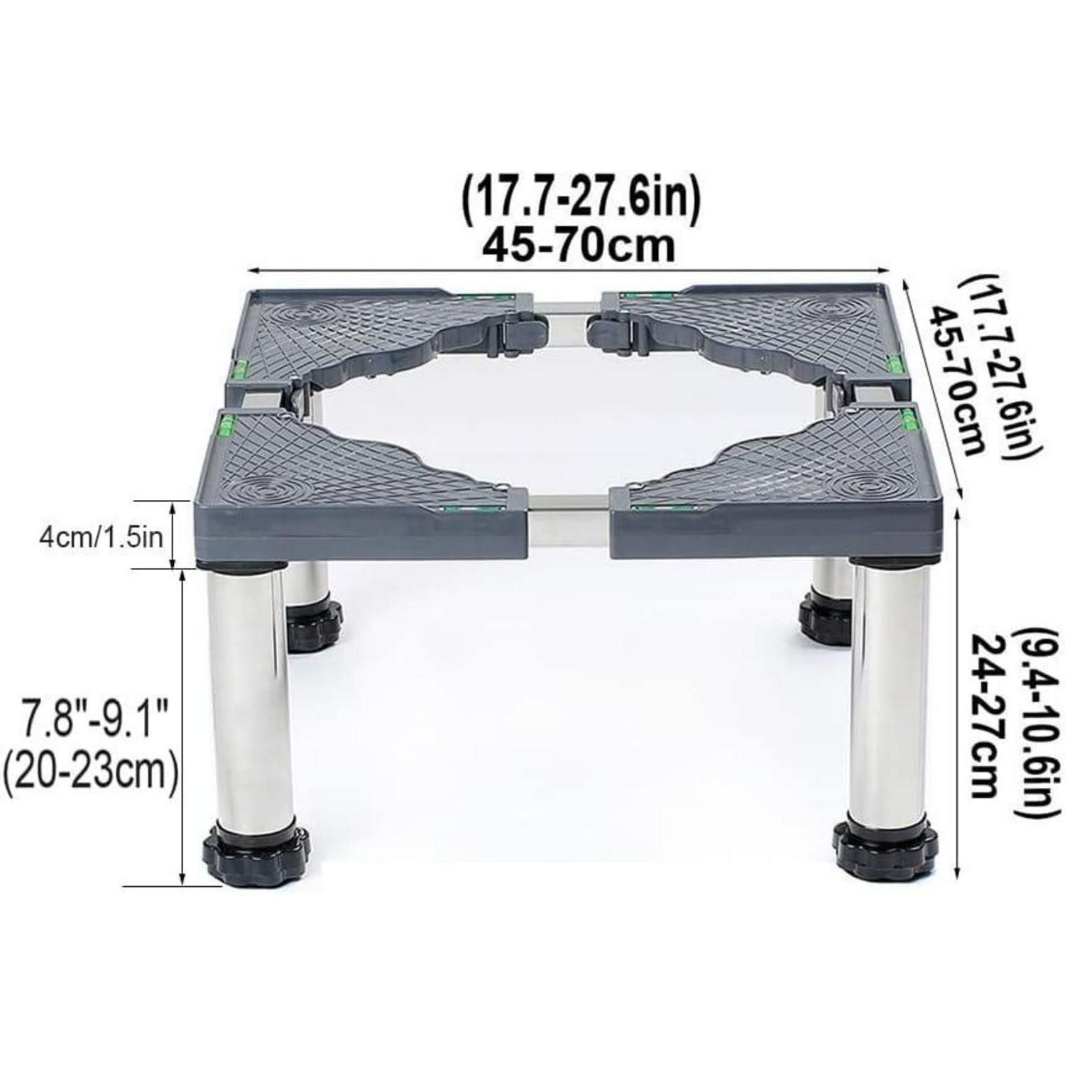 LuxusKollektion Waschmaschinenuntergestell Waschmaschinenpodest 45-70cm verstellbar 20cm H
