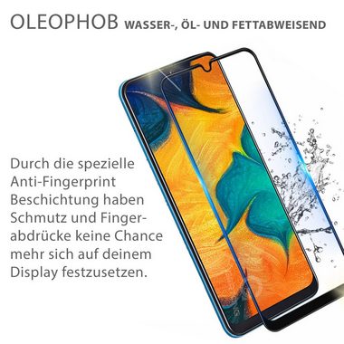 Dooloo Schutzfolie »4x Ultraglas HD Panzerglas für Galaxy A40«, (Spar-Set, 4-St., Mit Reinigungskit), Fullcover 9D Panzerfolie