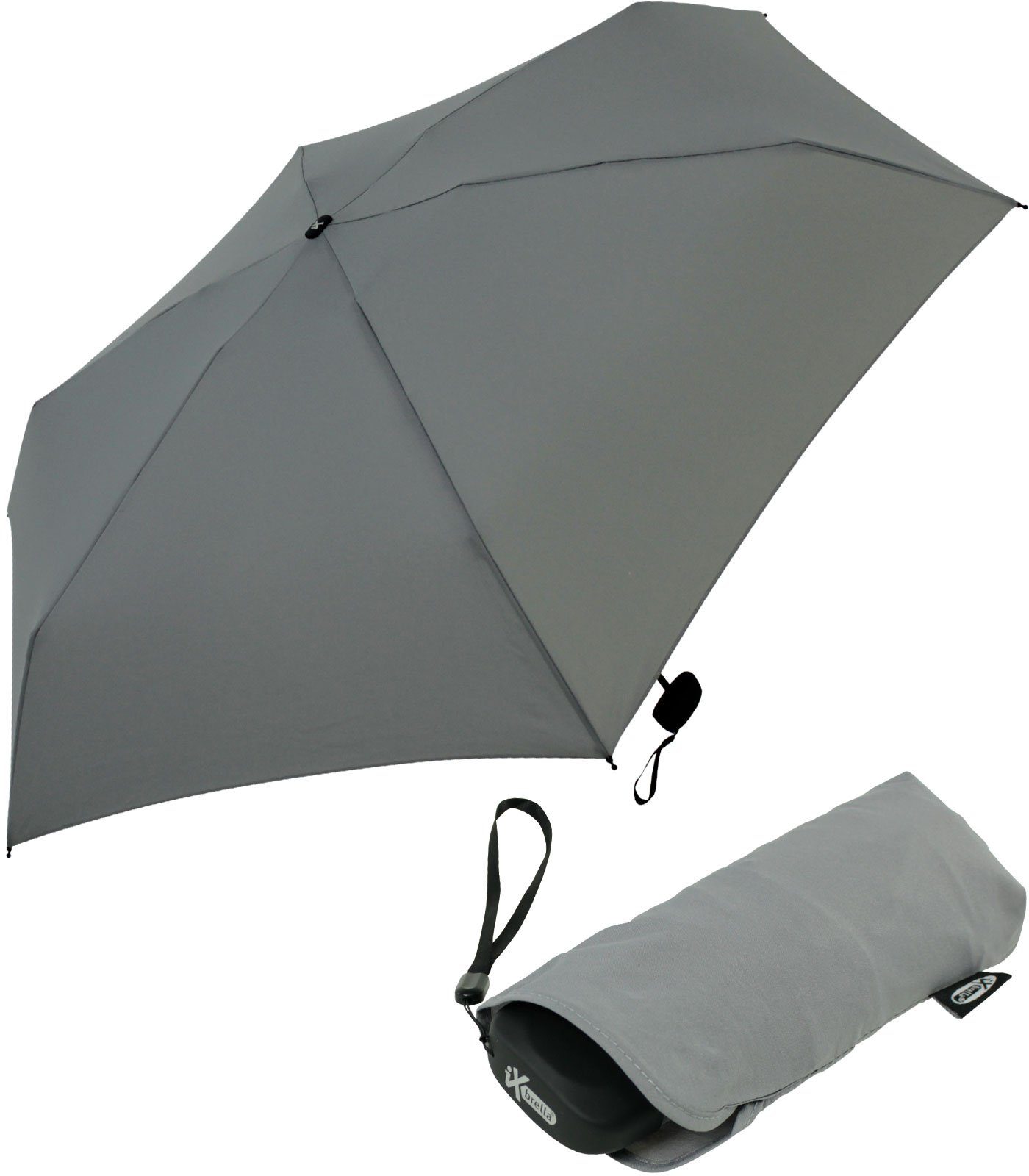 iX-brella Taschenregenschirm Super Mini 18 cm kleiner Schirm mit 94cm großem Dach, super-mini