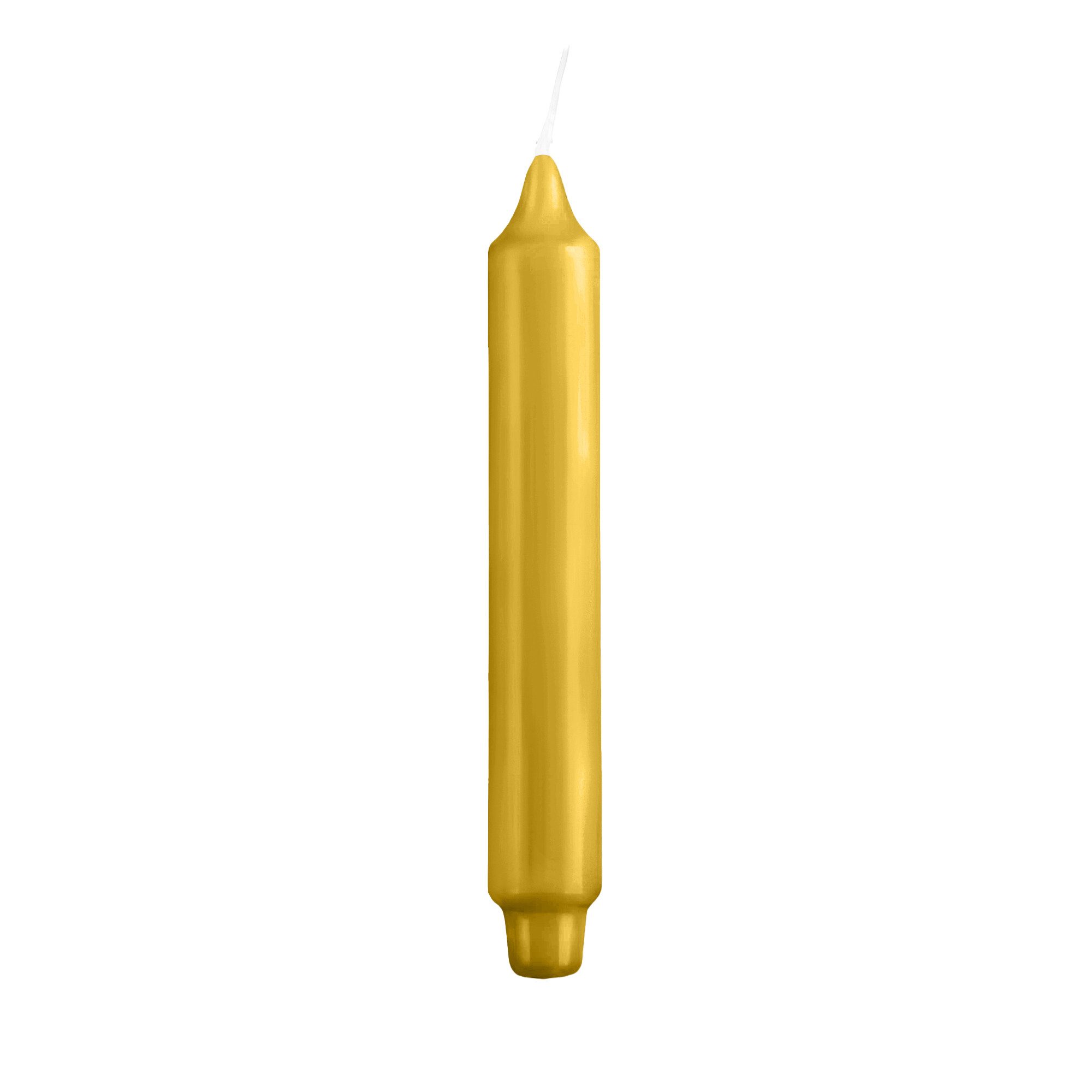 Kopschitz Kerzen Tafelkerze Stabkerzen mit Zapfenfuß Mustarda Senf 400 x Ø 30 mm, 12 Stück