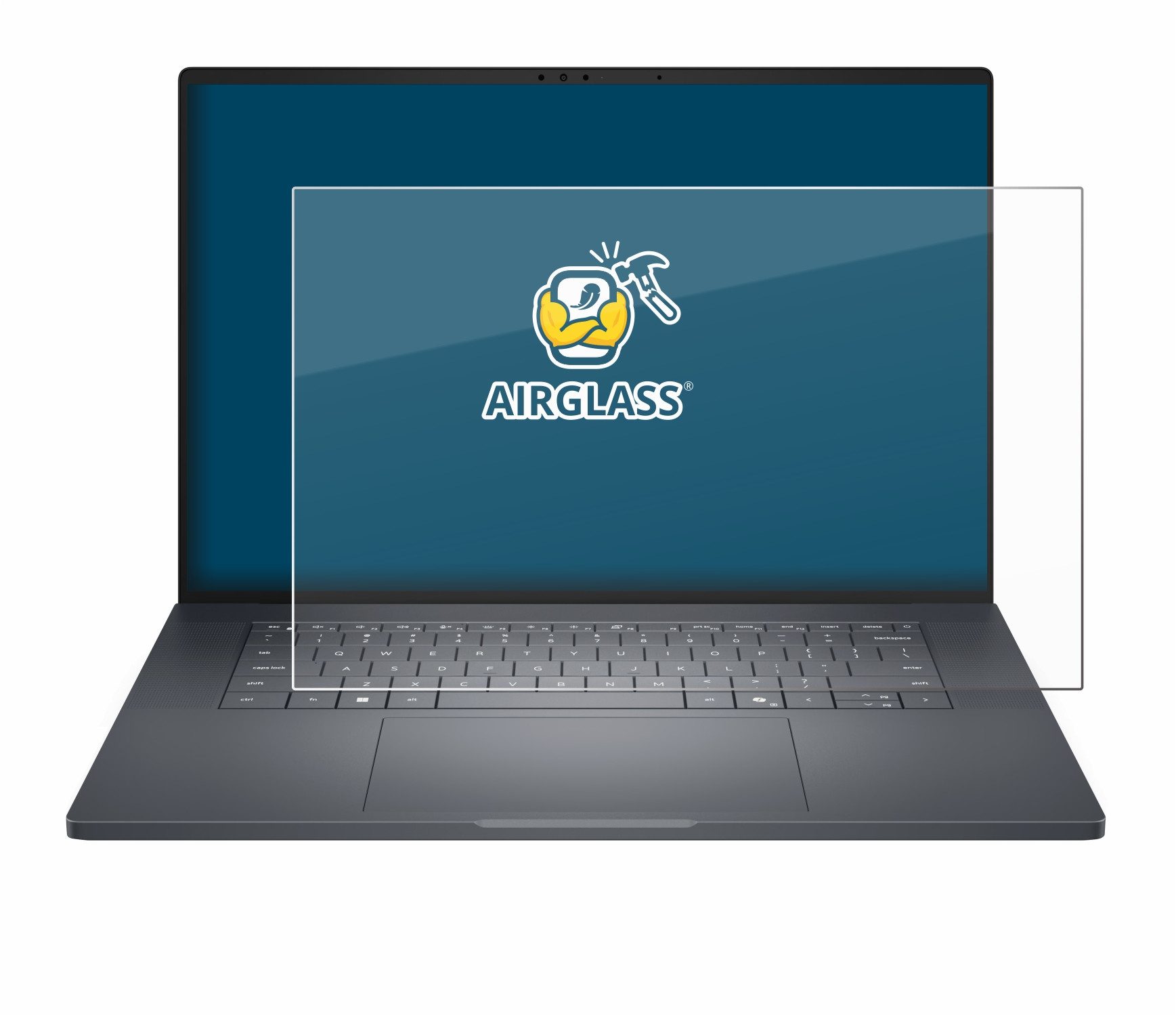 BROTECT Displayschutzglas Folie für Dell Pro Precision 7 Series 16, Schutzfolie Glas Panzer Display Schutz klar