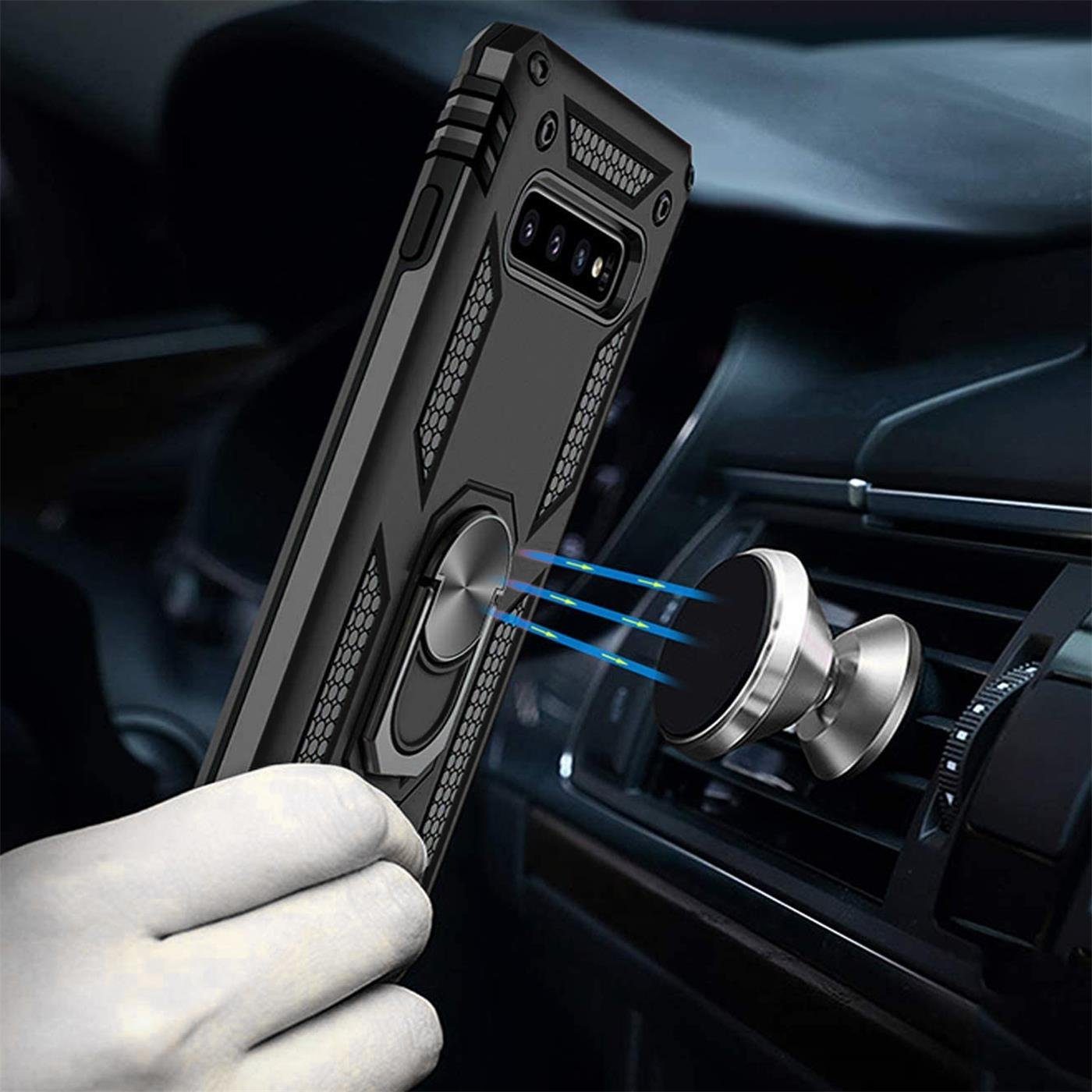 CoolGadget Handyhülle Armor Shield Case für Samsung Galaxy S10 6,1 Zoll, Outdoor Cover mit Magnet Ringhalterung Handy Hülle für Samsung S10 – Bild 4 von 5