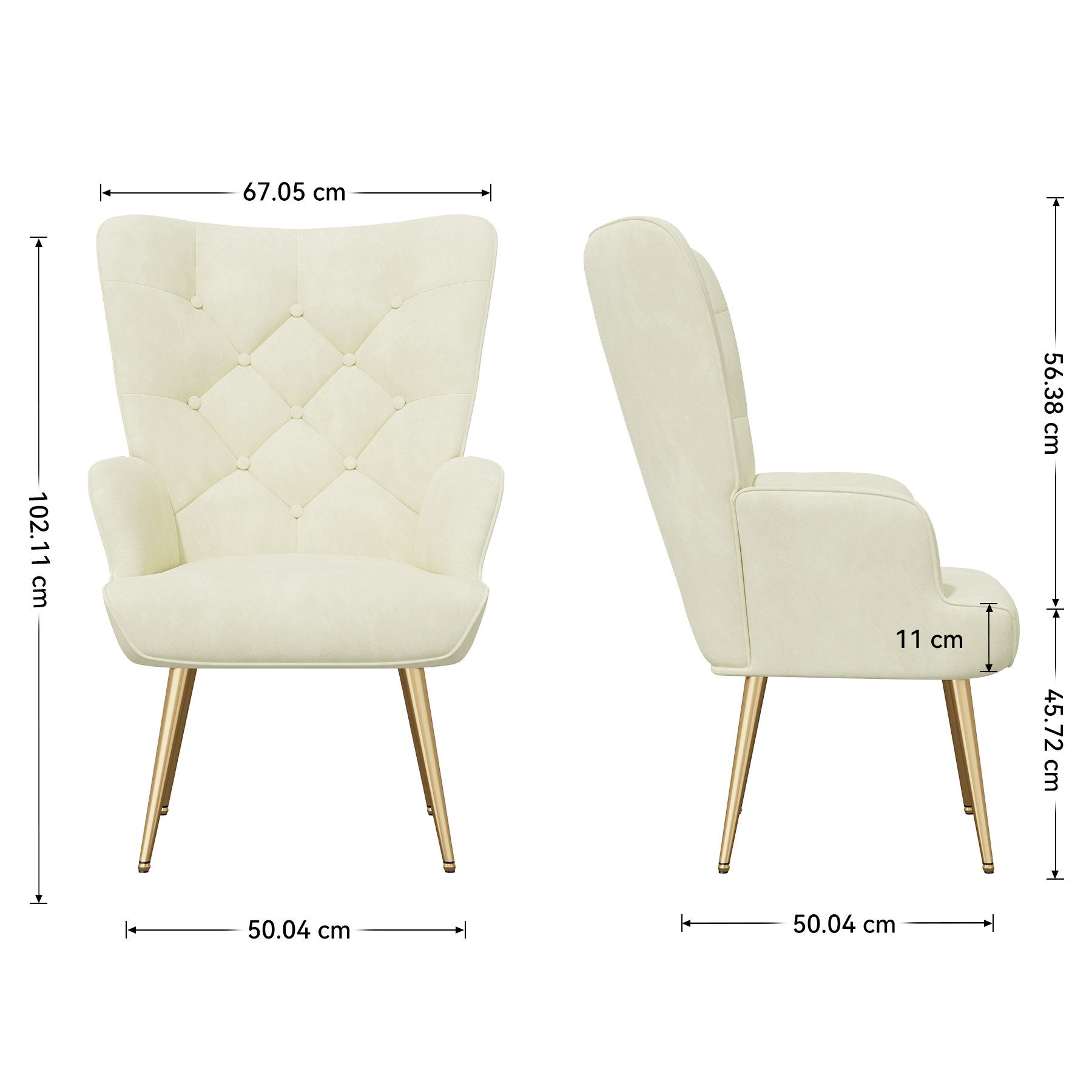 HawthyHome Polsterstuhl Eleganter Polstersessel, Schminktisch Stuhl mit Met günstig online kaufen