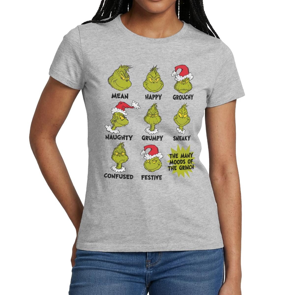 Spreadshirt T-Shirt Der Grinch Moods Of The Grinch Stimmungen Frauen T-Shirt (1-tlg)