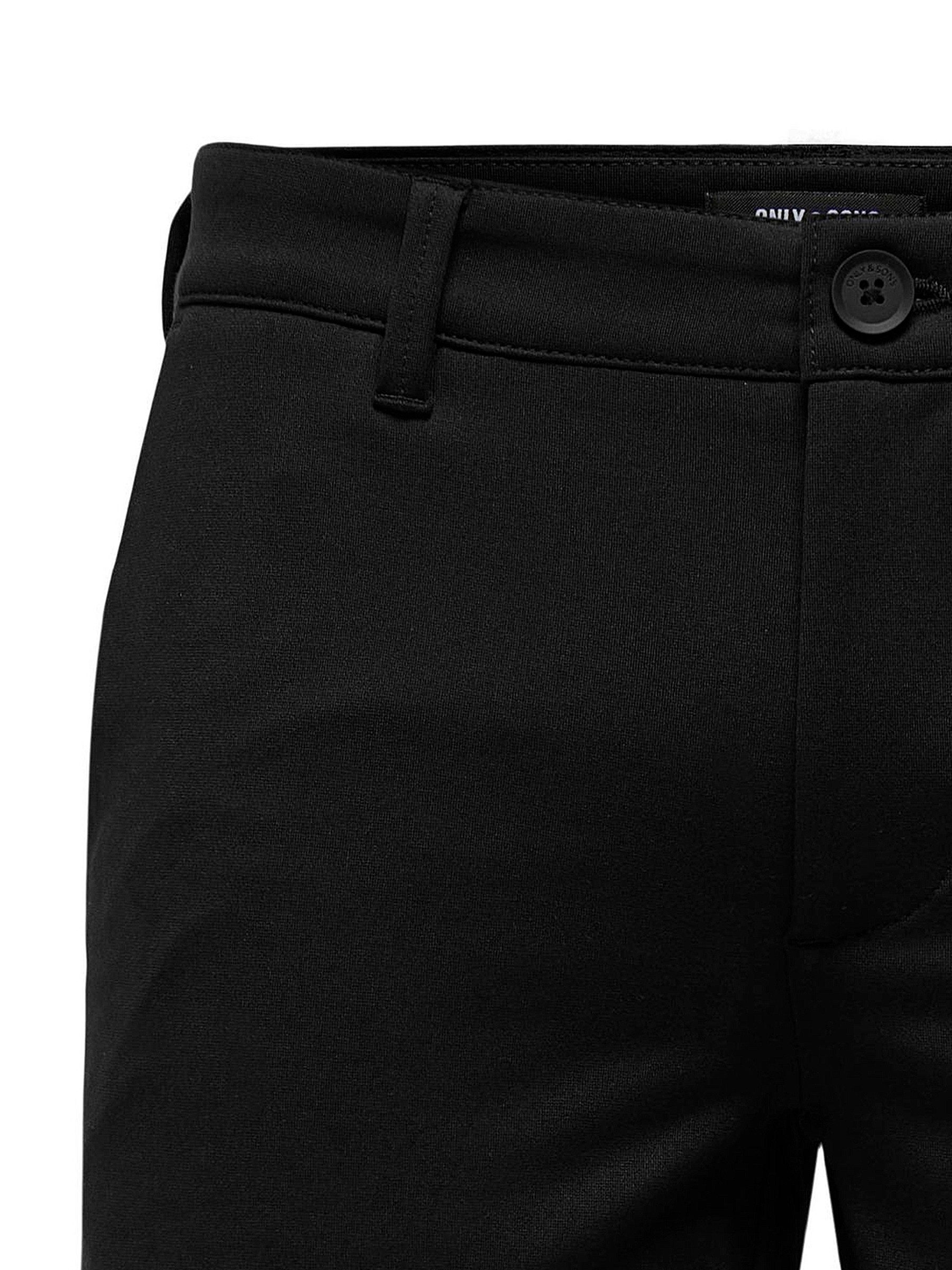 ONLY & SONS Chinoshorts Pants Sommer für Herren Regular Fit unifarben elastisch Reißverschluss casual-Style