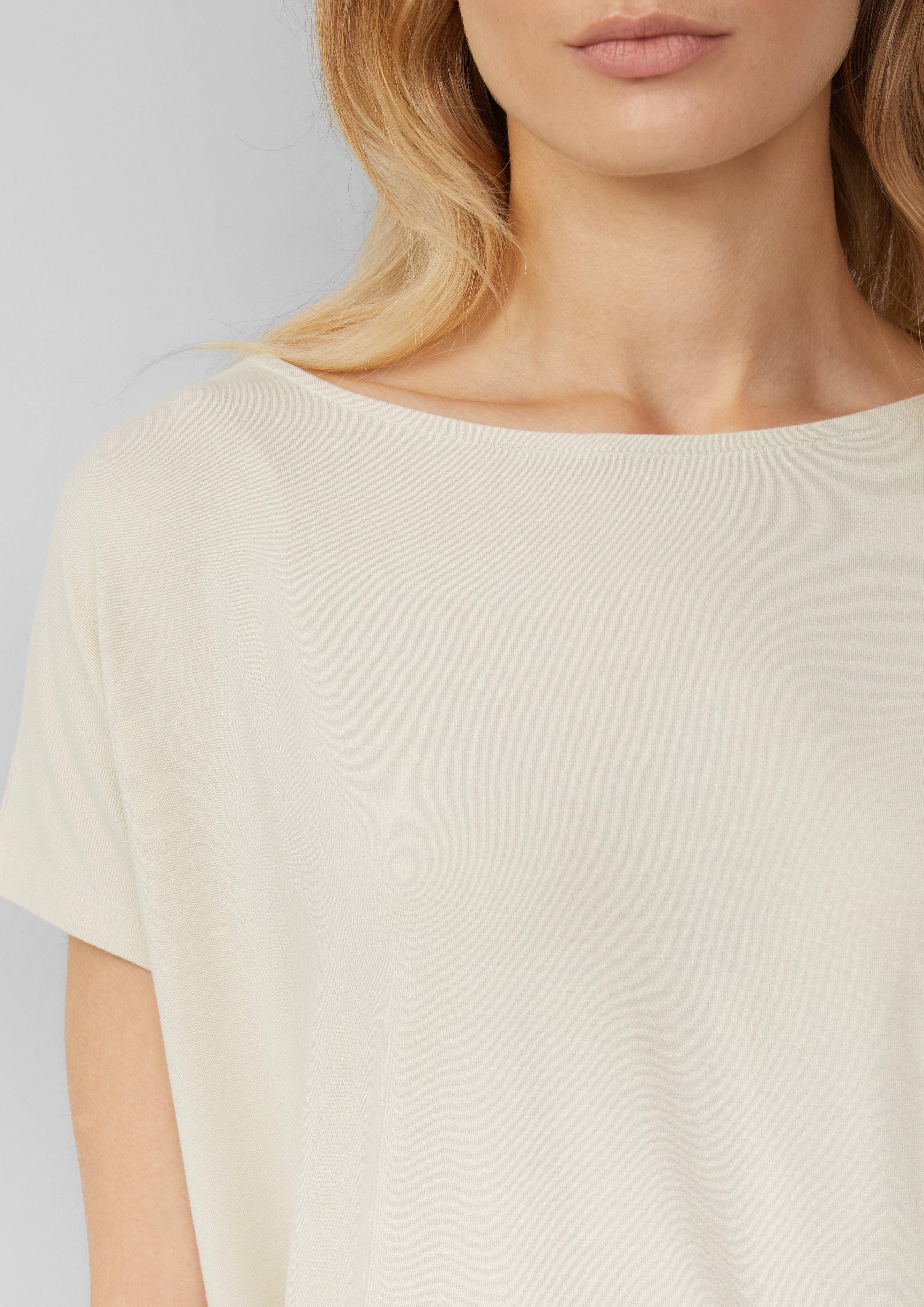 s.Oliver Shirttop Fließendes Jersey-Shirt mit überschnittenen günstig online kaufen
