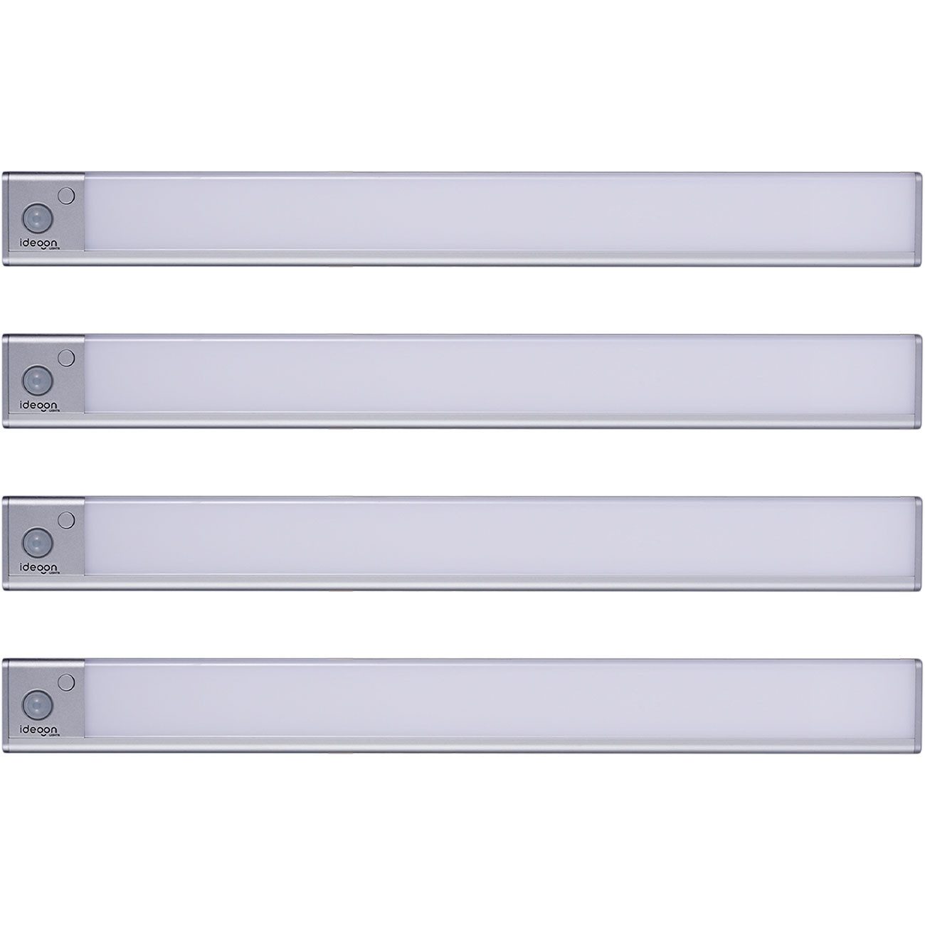 shop'n smile ideoon LED Lichtleiste Flache Akku Lichtleiste, 40cm mit Bewegungssensor, 120 LEDs, LED, Schaltet sich automatisch ein/aus, 120 LEDs, wählbaren Lichtfarben