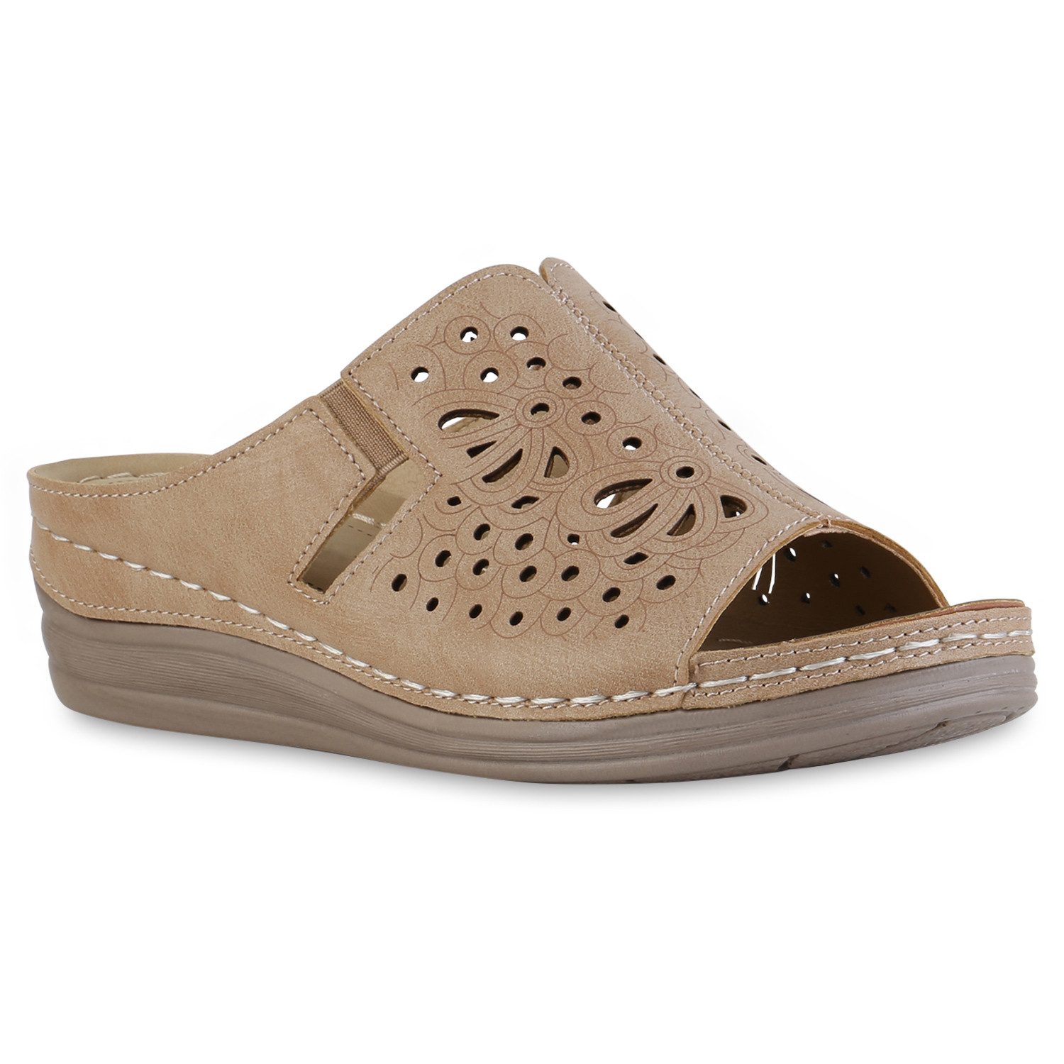 VAN HILL 841607 Sandale Damen Komfort Sandalen Bequeme Cut-outs Freizeit Ke günstig online kaufen