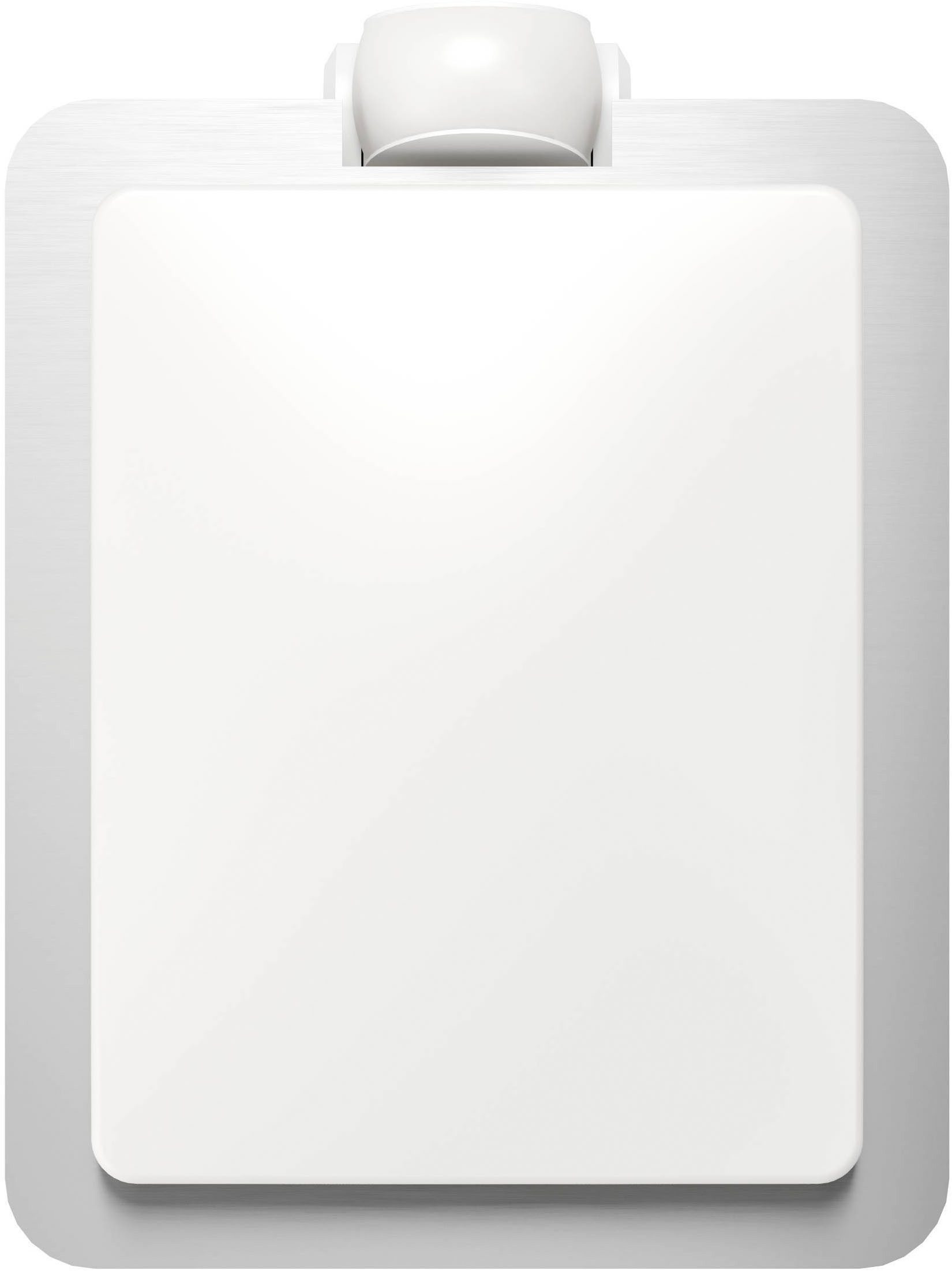 EGLO Wandleuchte Mussotto Außen-Wandlampe, Außenleuchte, Außenlampe, IP44, Flurlampe, Bewegungsmelder, ohne Leuchtmittel, Wand-/Deckenleuchte - L21 x H30,5 x AL9 cm - edelstahl, weiß