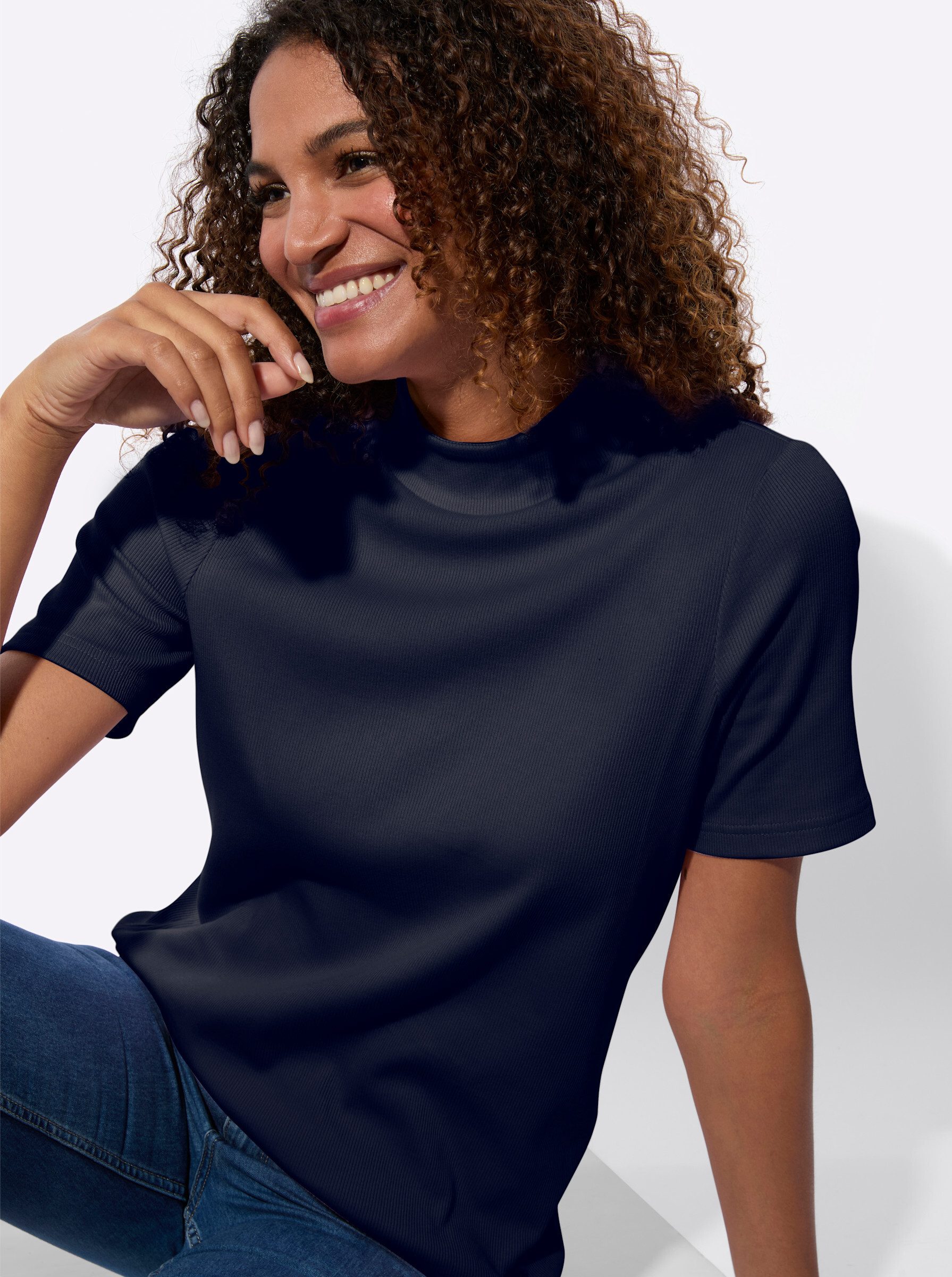 Witt T-Shirt Stehkragen-Shirt Kurzarm