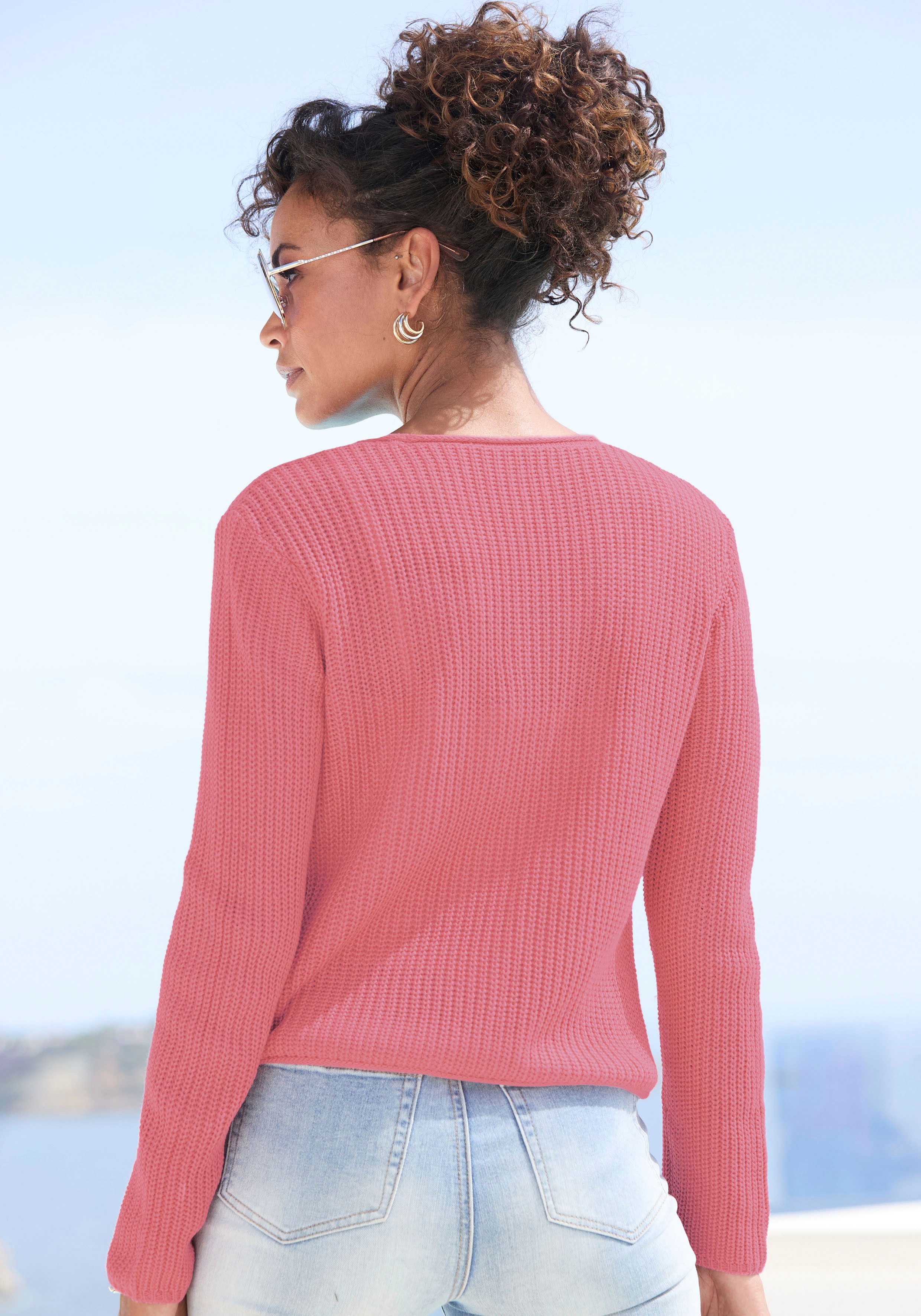 Vivance Strickjacke mit Haken-Verschluss