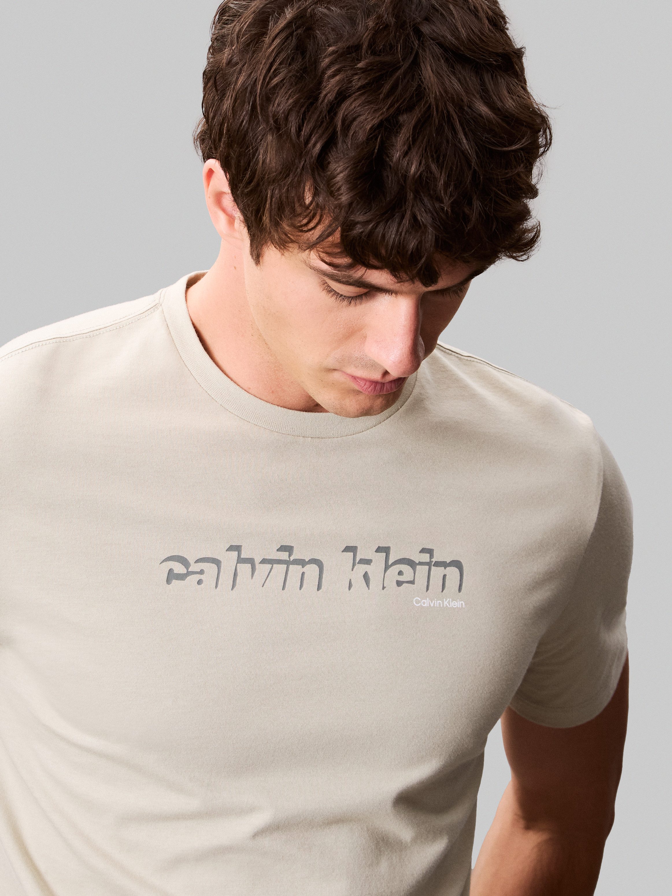 Calvin Klein Jeans T-Shirt SS 30s E CLVN LN 3D Mit Rundhalsausschnitt günstig online kaufen