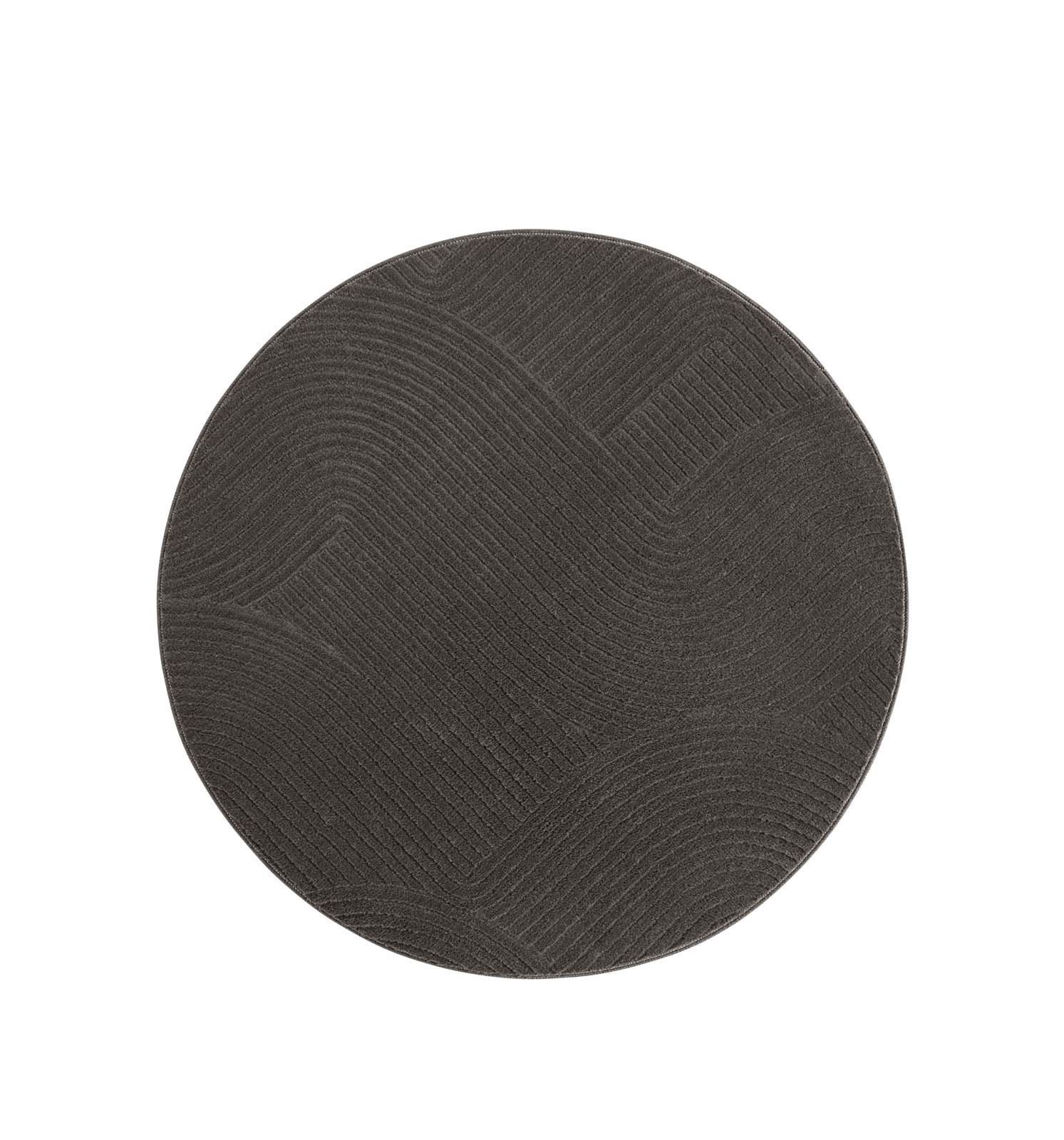 TaCa Home Teppich Kurzflor Teppich Hasenfell Optik, rechteckig, Höhe: 10 mm, Wohnzimmer, Kinderzimmer, Esszimmer, Wellen Anthrazit - 50 x 80 cm – Bild 3 von 5