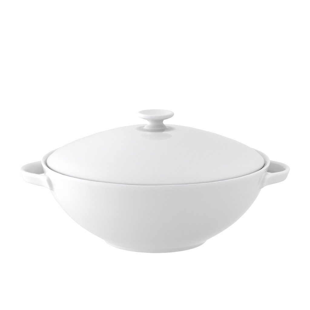 Villeroy & Boch Servierschüssel Anmut Terrine, Porzellan, (1-tlg), Premium Bone Porcelain, 1 Stck, mikrow.- & spülm.sicher