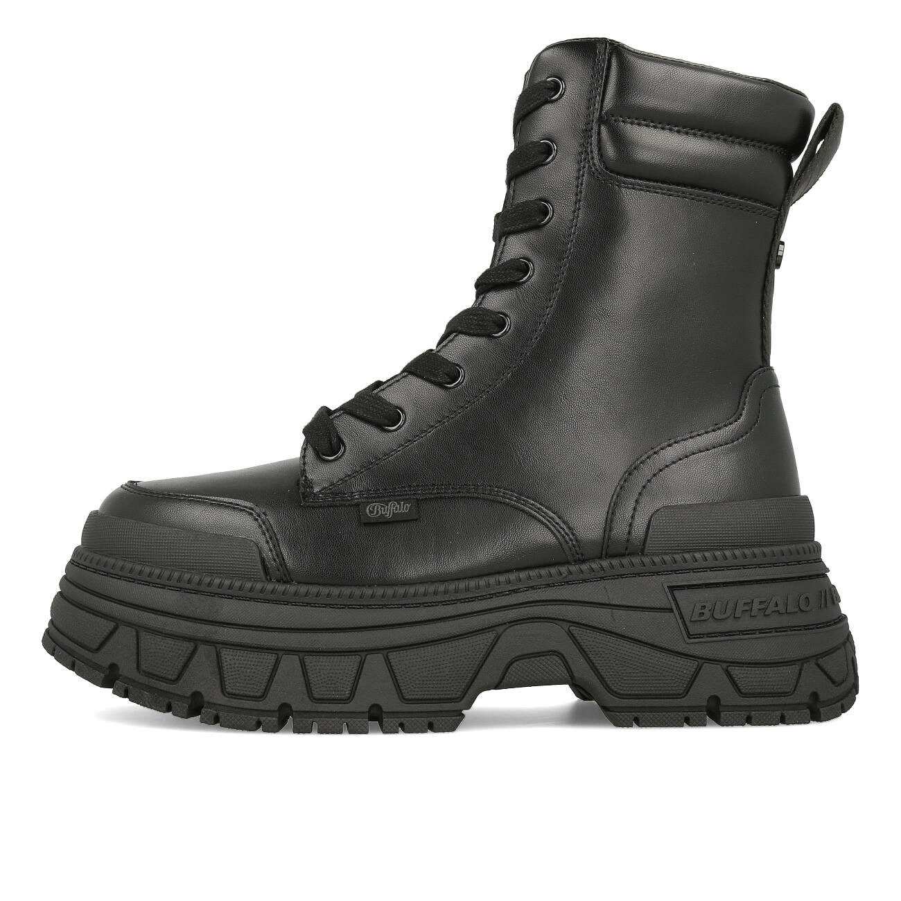 Buffalo Buffalo Fusion Lace Up Mid Damen Black Ankleboots