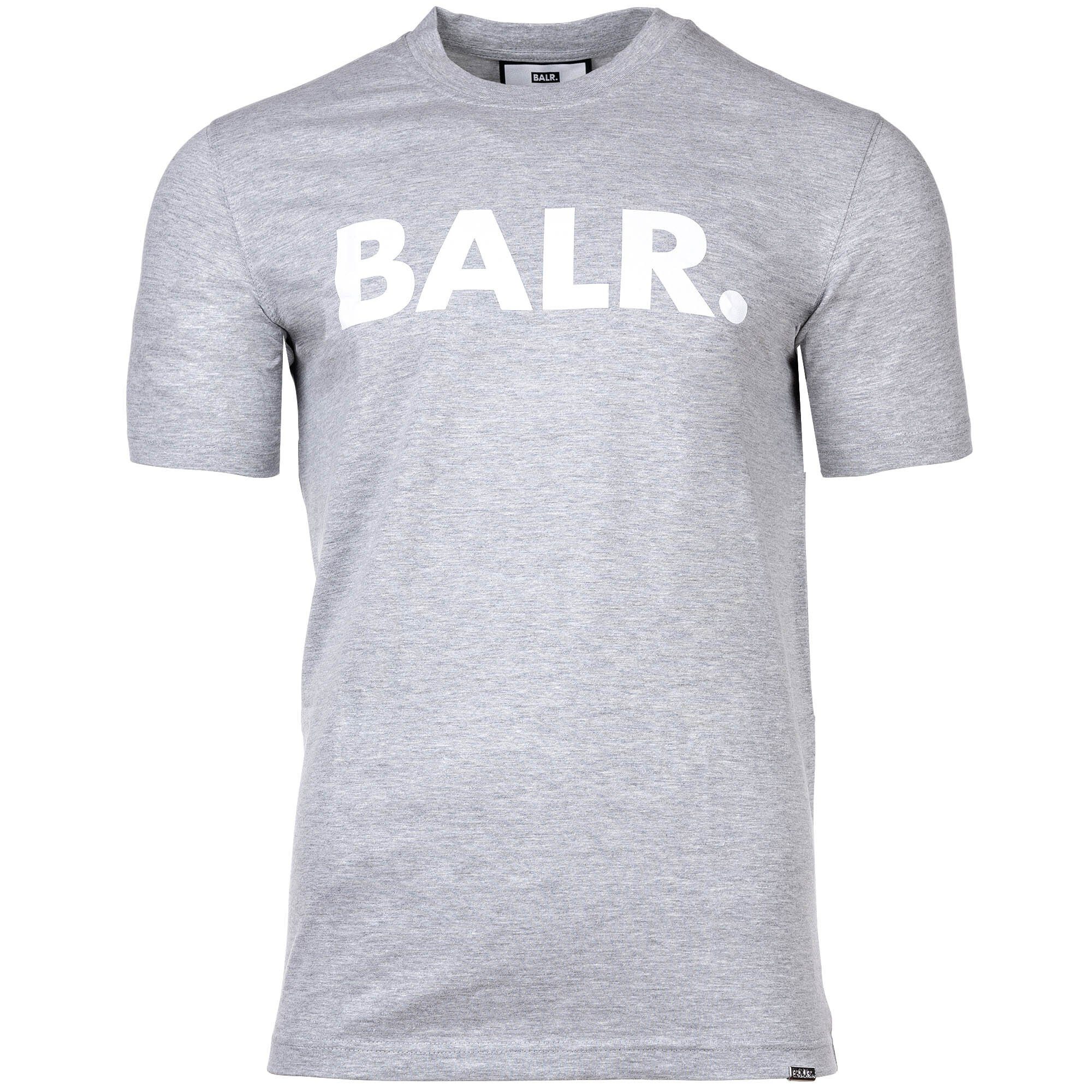 BALR. T-Shirt Herren T-Shirt - Brand Straight T-Shirt, Rundhals Grau