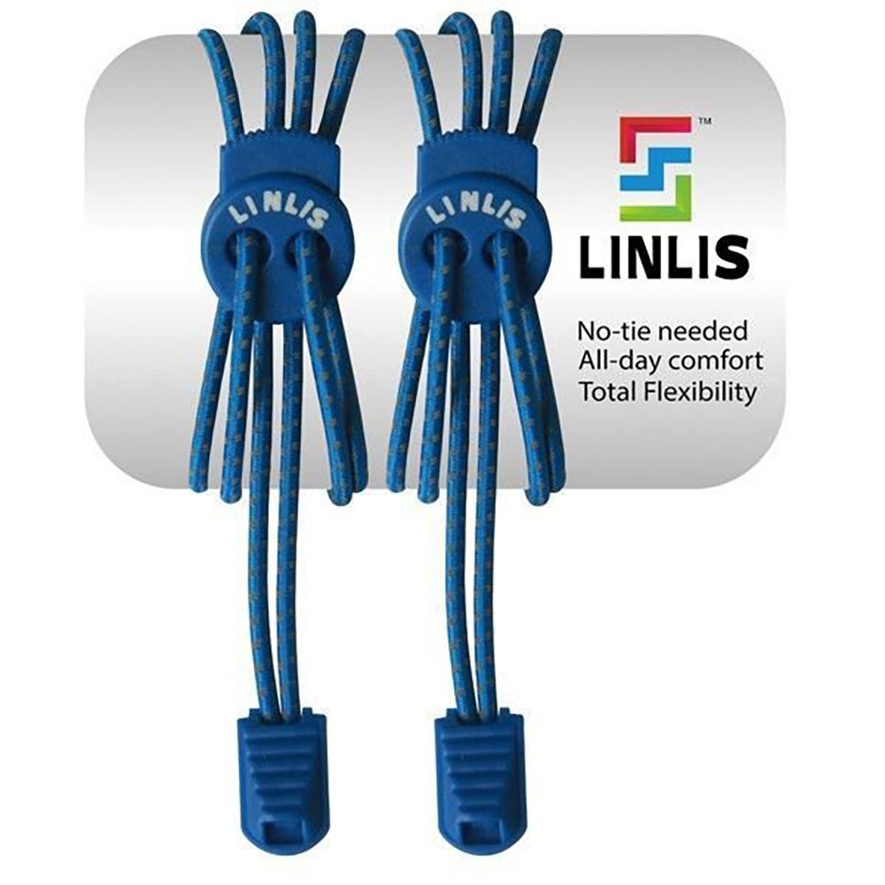 LINLIS Schnürsenkel Elastische Schnürsenkel ohne zu schnüren LINLIS Stretch FIT Komfort mit 27 prächtige Farben, Wasserresistenz, Strapazierfähigkeit, Anwenderfreundlichkeit Blau-2