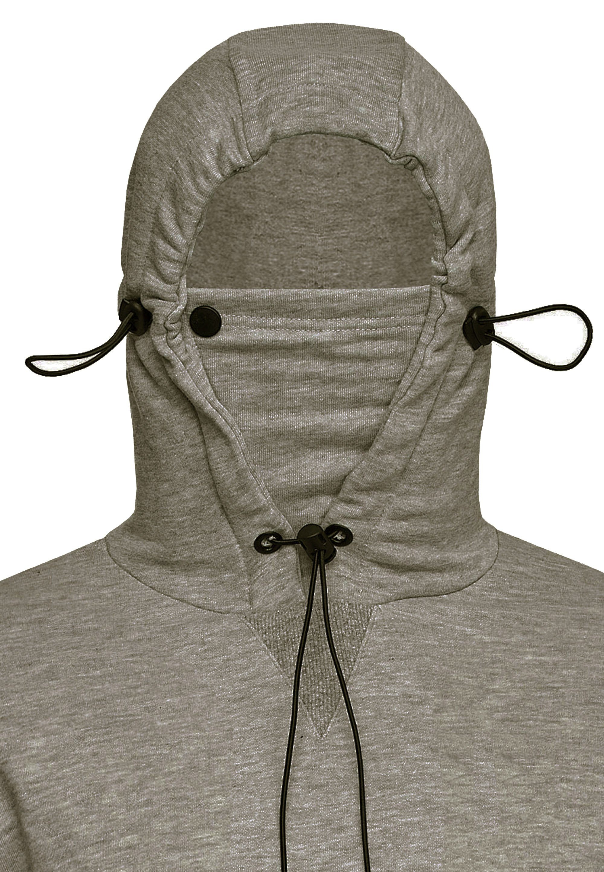 Mund-Nasen-Bedeckung Neal khaki Rusty intregrierter Kapuzensweatshirt mit