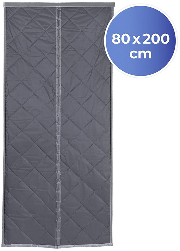 Maximex Türvorhang Wärmeschutz 2in1 (1 St), Klettband, verdunkelnd, Polyester, 80x200 cm, Thermo-Vorhang, reflektierende Außenseite, blickdicht