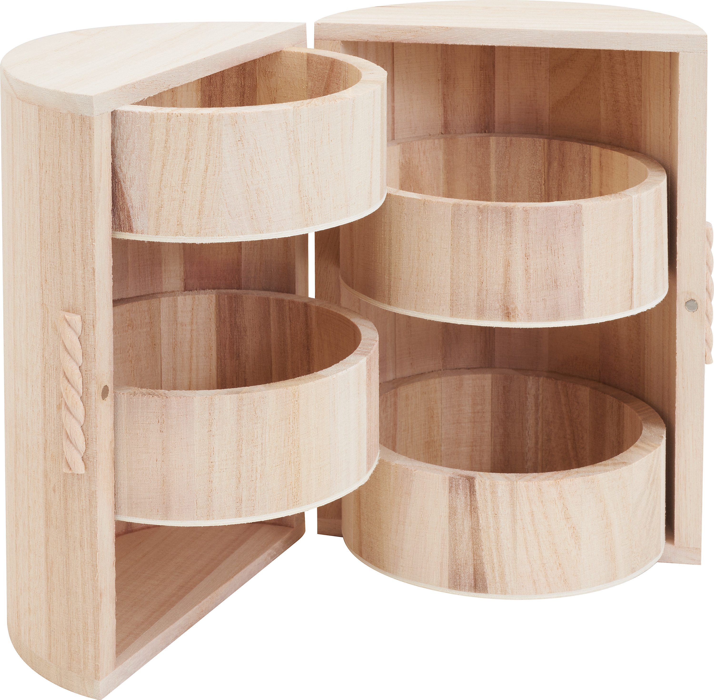 VBS Aufbewahrungsbox Holz-Schränkchen, rund günstig online kaufen