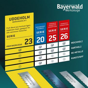 QUALITÄT AUS DEUTSCHLAND Bayerwald Werkzeuge Bandsägeblatt Uddeholm Bandsägeblatt  1400 x 6 x 0.5 x 6mm, 0.5 mm (Dicke)