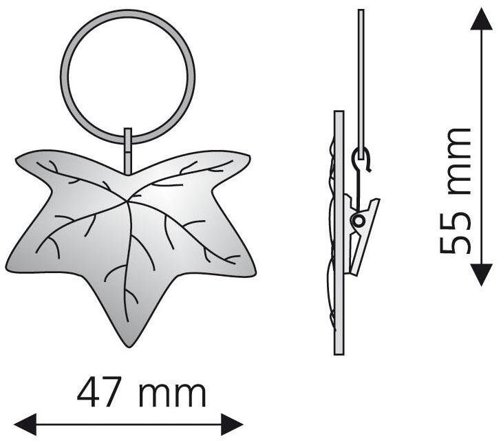 Liedeco Gardinenring Blatt, Gardinenstangen, (Packung, 4-St., günstig online kaufen