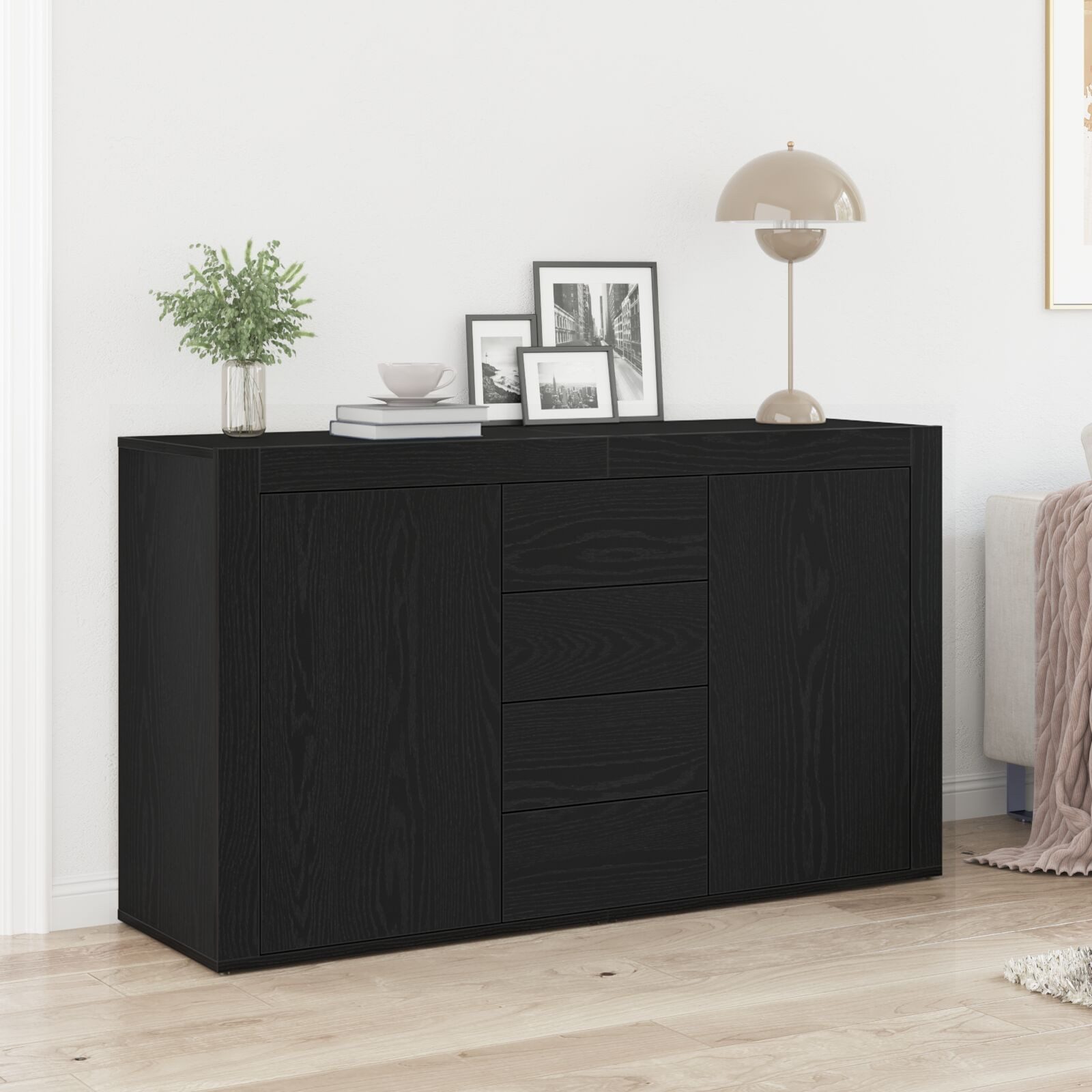 Nettlife Sideboard Weiß Holz 120 x günstig online kaufen