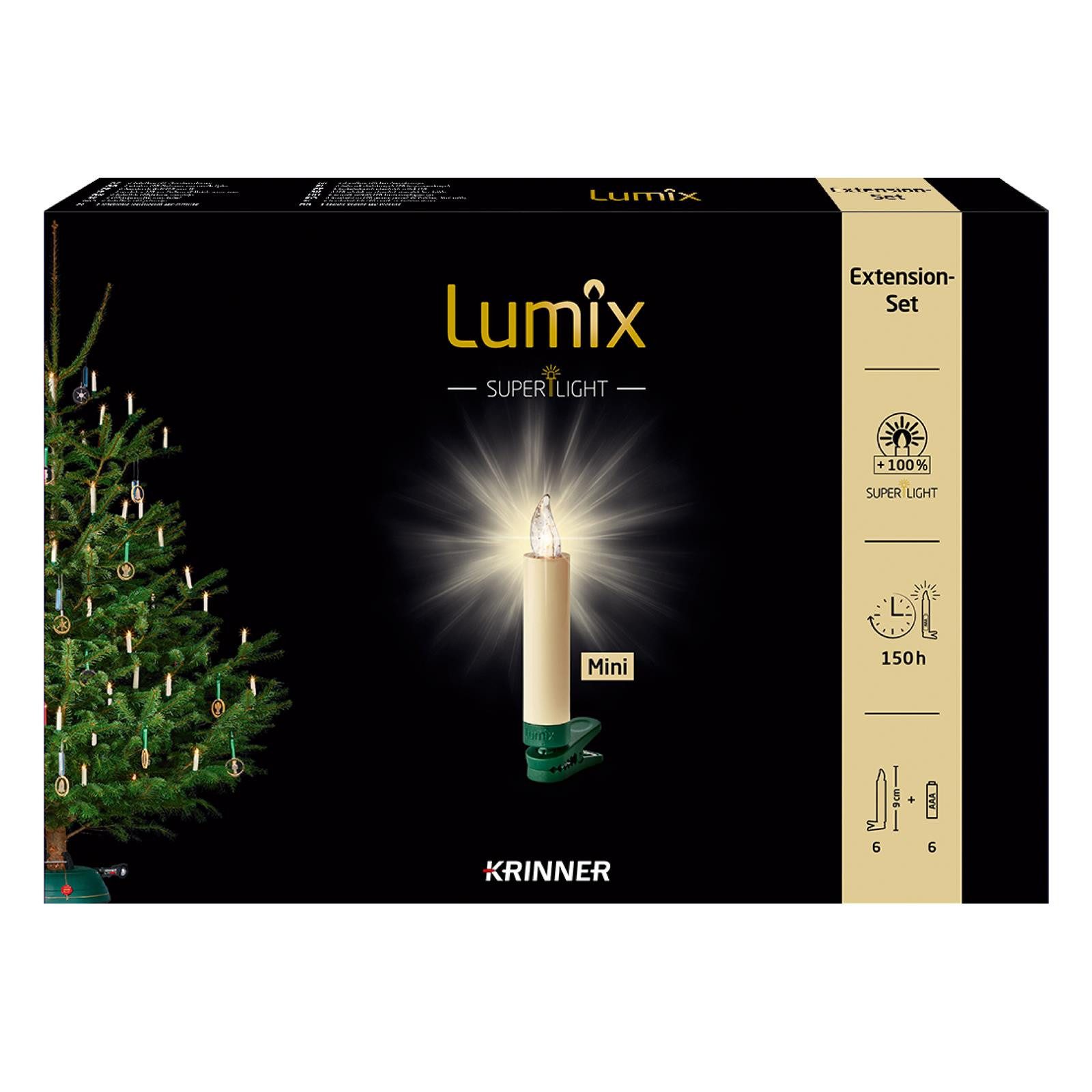 lumix LED-Christbaumkerzen LUMIX SuperLight Elfenbein Mini Erweiterung