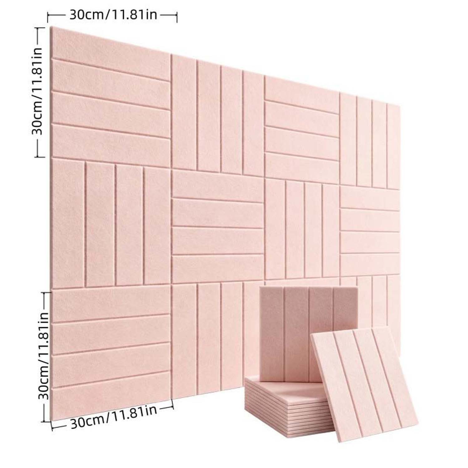 Agger Pinnwand 12 Stück Filz-Korktafel, 24 x 24 cm,selbstklebende Pinnwand