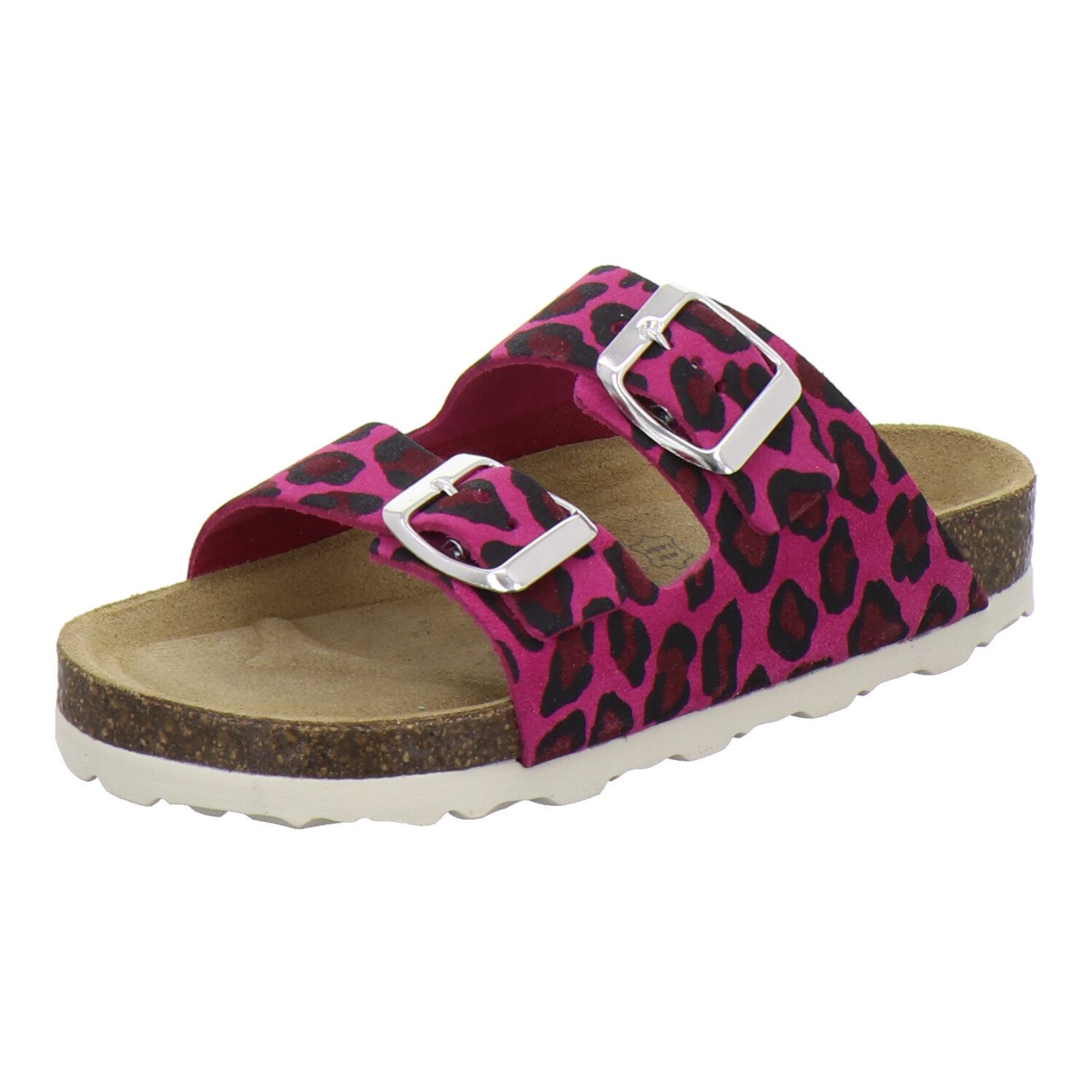AFS-Schuhe 110027 Zweischnaller Pantolette für Mädchen mit Fußbett, bequeme Sandalen aus Leder