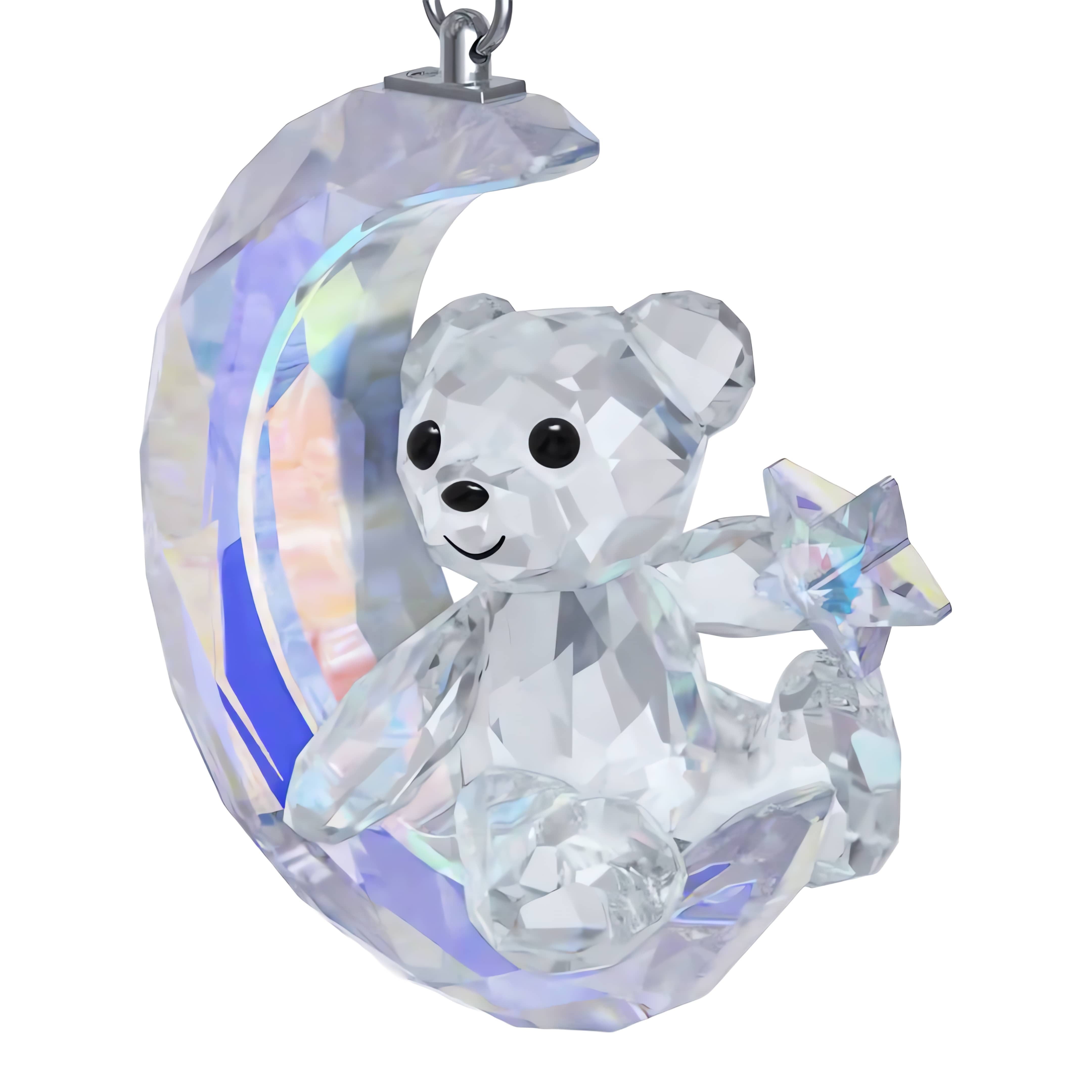 Swarovski Dekohänger Kristallfigur Sammelfigur Kris Bär Mond Ornament (1 St), Swarovski® Kristall