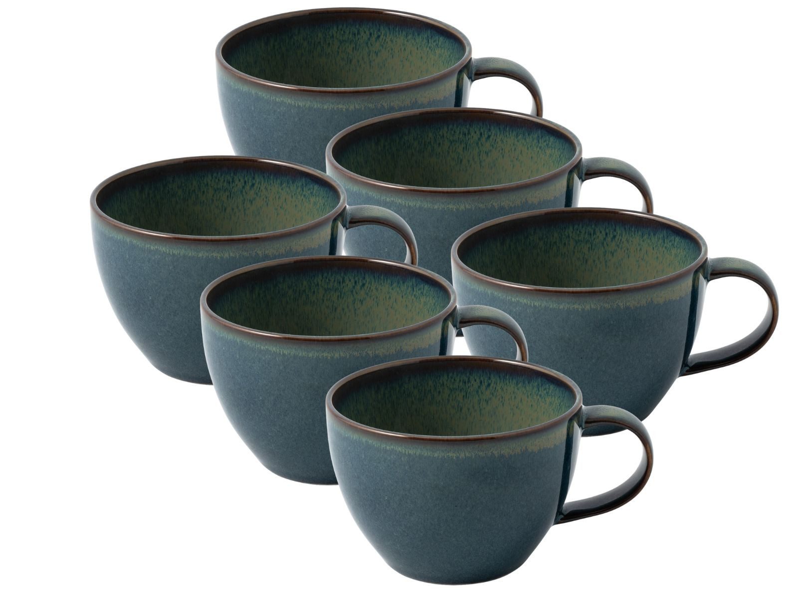 like. by Villeroy & Boch Geschirr-Set Crafted Breeze Kaffeeobertasse 0,25 l Set6, Premium Porcelain