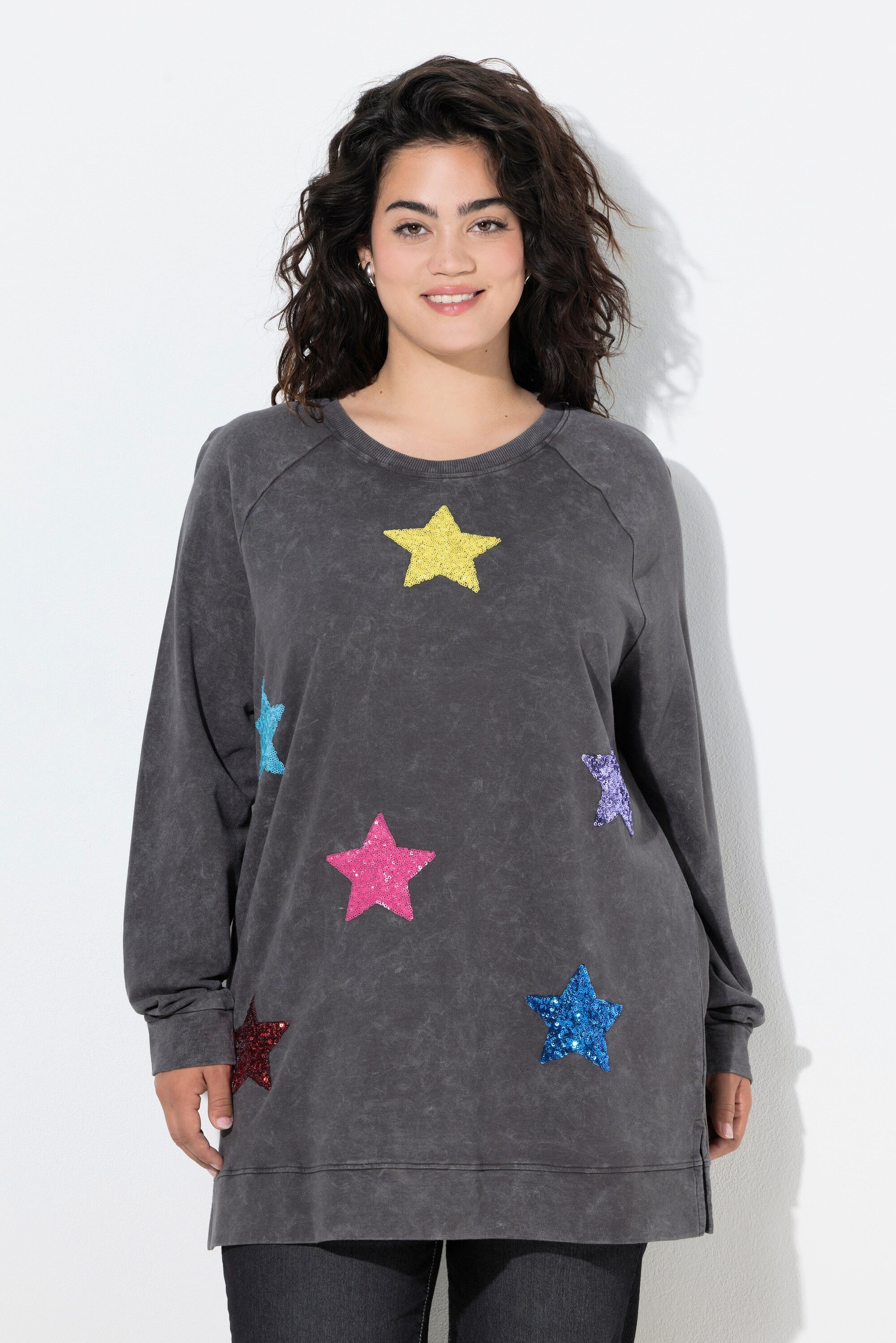 Angel of Style Sweatshirt Sweatshirt oversized Paillettensterne günstig online kaufen