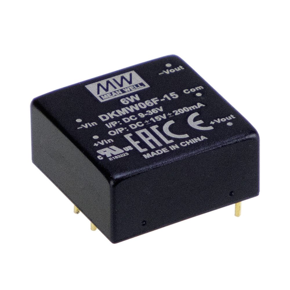 Spannungswandler Mean Well DKMW06F-05 DC/DC-Wandler 24 V 5 V 0.6 A 6 W Anzahl Ausgänge: