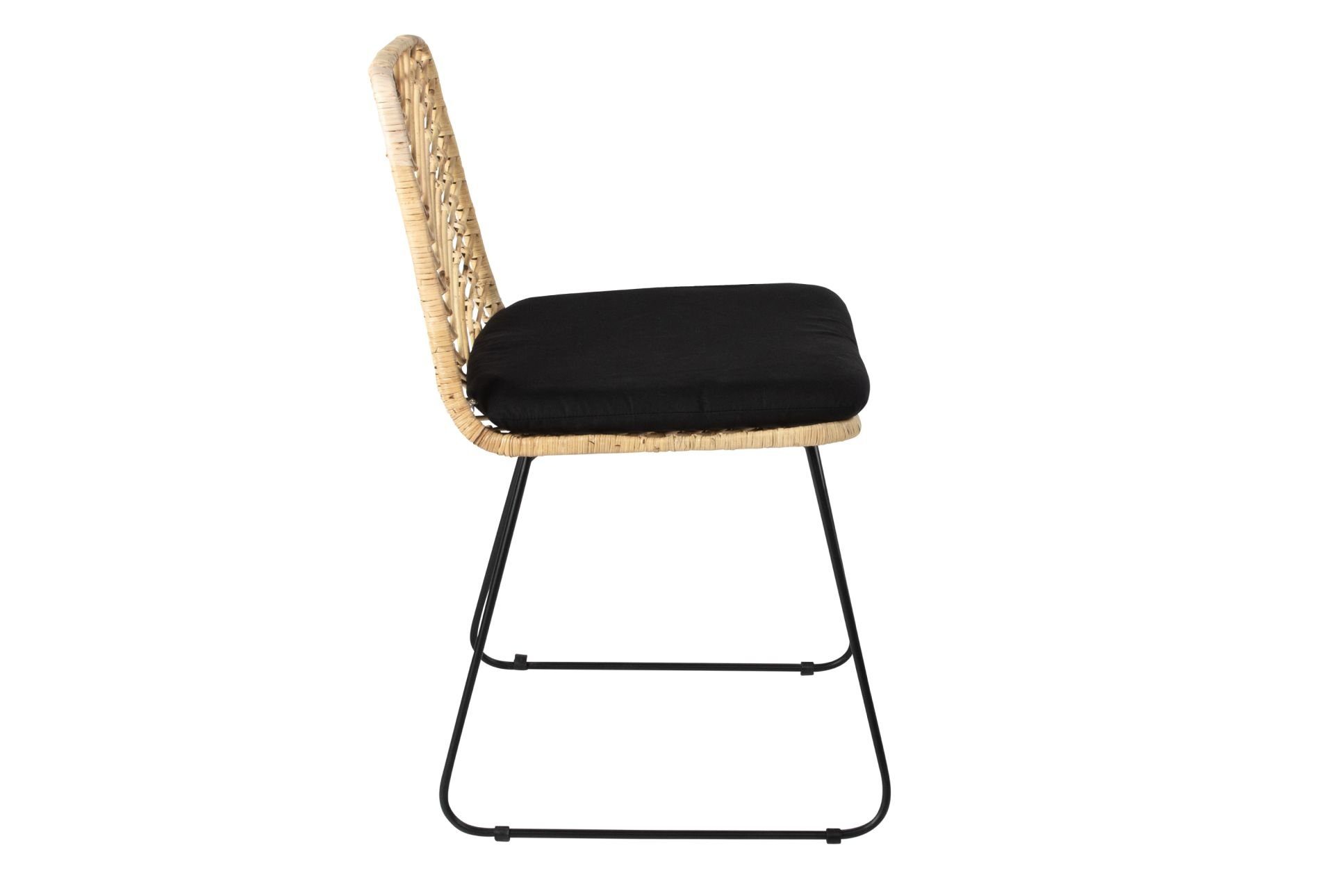 SAM® Esszimmerstuhl Luxor, Trendiger Rattanstuhl, geflochtenes Design, Metallgestell