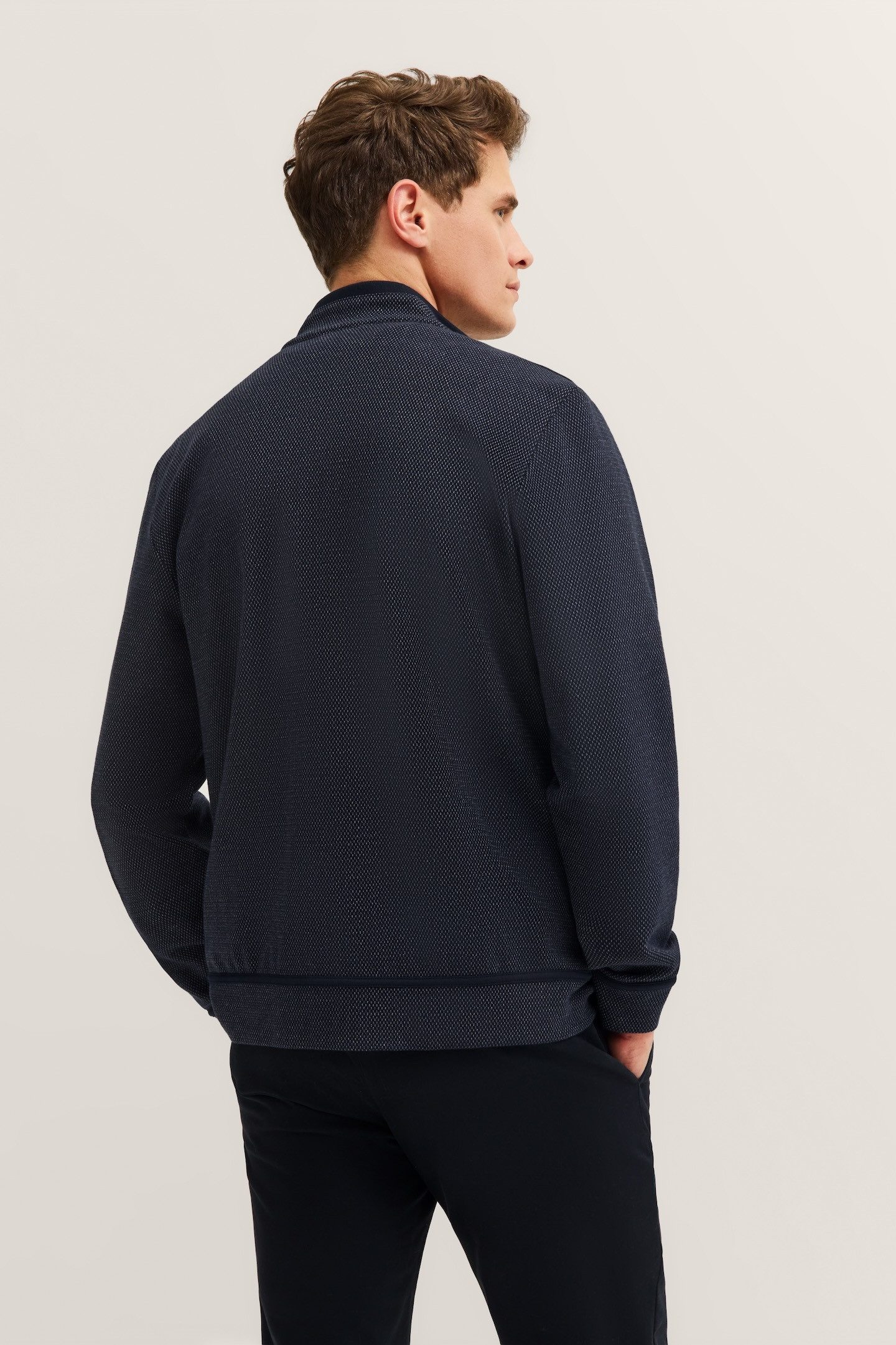 bugatti Sweatjacke Modern Fit mit Stehkragen günstig online kaufen