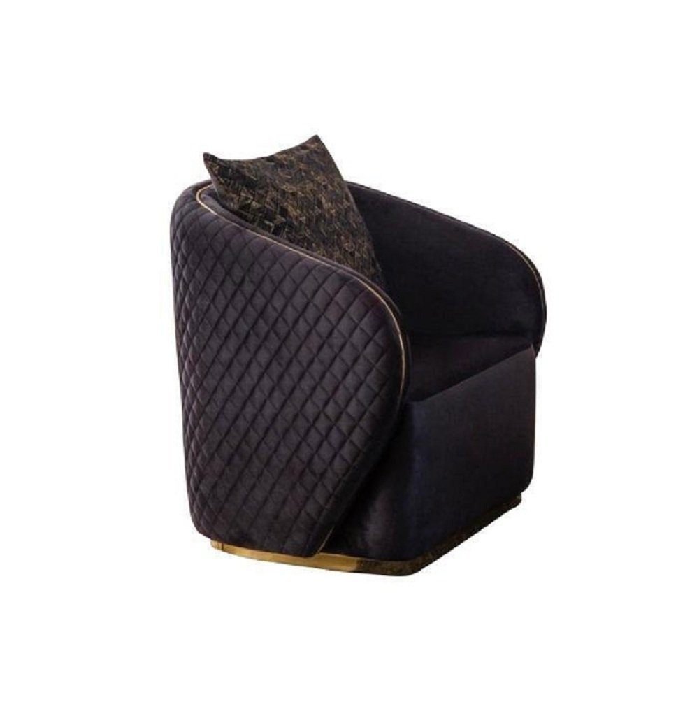 JVmoebel Sessel Design Sessel Lounge Perfekt Möbel Stühle Textil Polster Sitz Luxus (1-St., 1x Sessel), Made in Europa | Einzelsessel