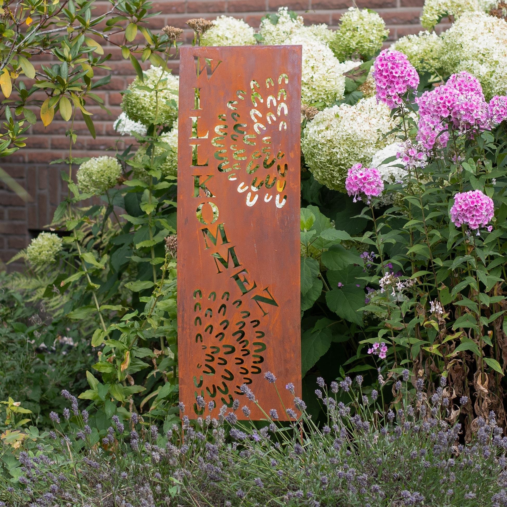 UNUS GARDEN Gartenstecker Roststecker Schild Willkommen (1-St)