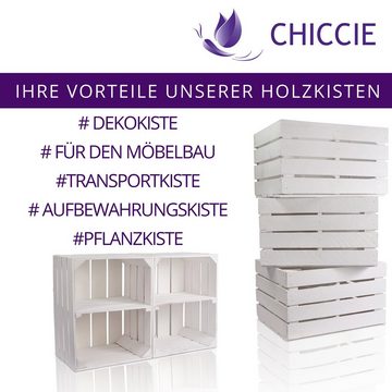 CHICCIE Holzkiste Regale Weiß 50x40x15cm - Kisten Weinkisten (1 St)