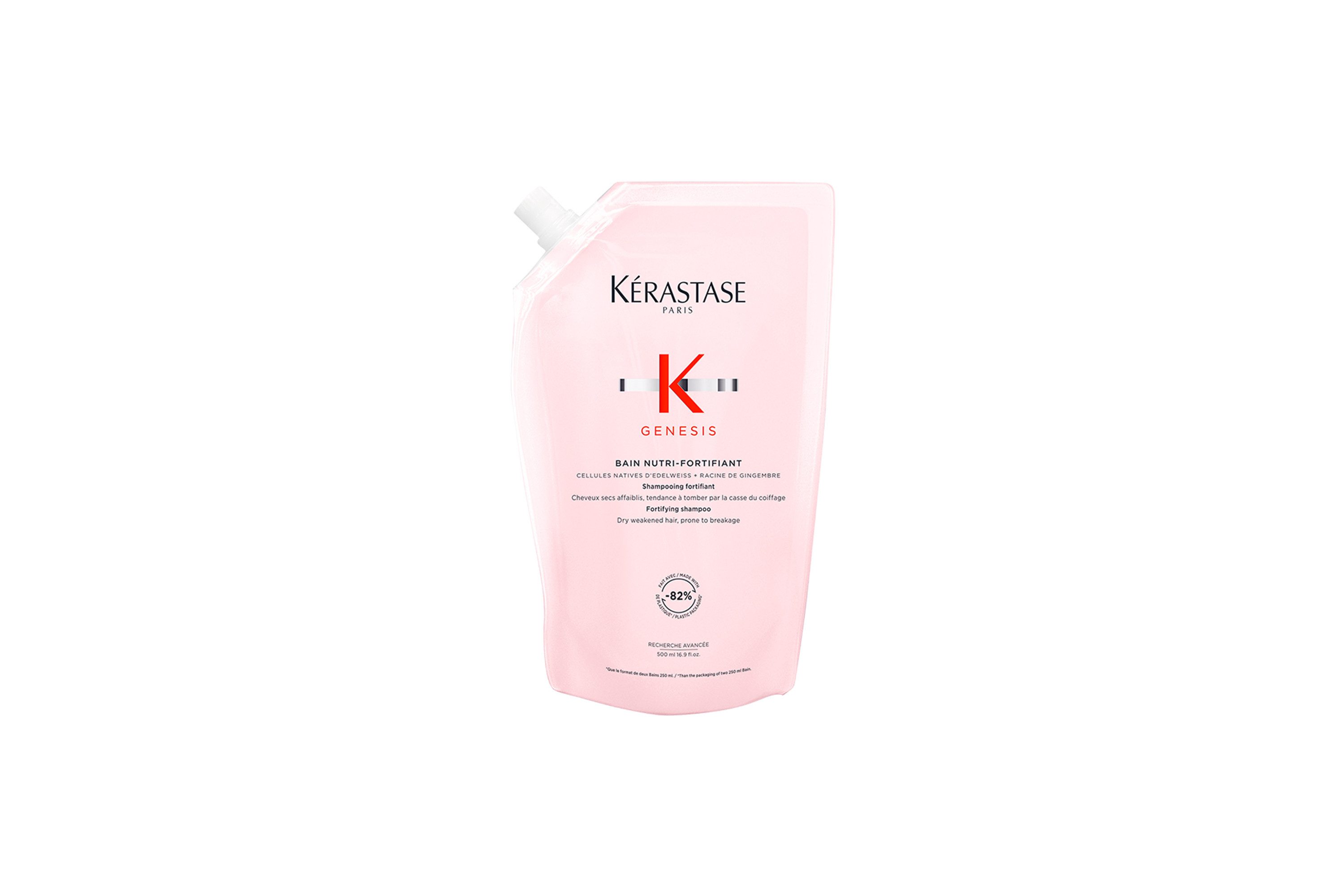 Kérastase Haarshampoo Kérastase Genesis Bain Nutri-Fortifiant Refill 500 ml – Anti Haarausfa, 1-tlg., Reduziert Haarbruch sichtbar bereits nach wenigen Anwendungen